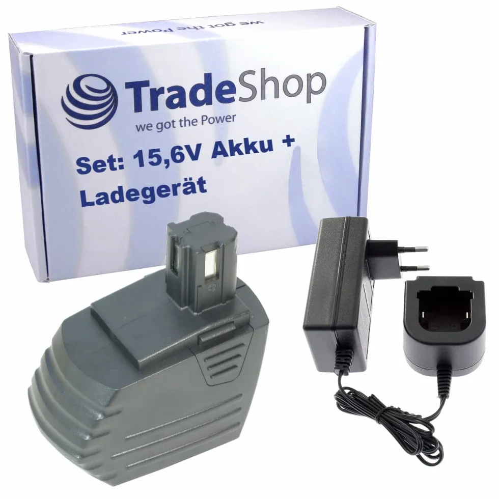 Trade-Shop zestaw 2 w 1: akumulator NI-Mh 15,6 V/3300 mAh + ładowarka zasilacz do elektronarzędzi Hilti zastępuje SFB150 SFB151 SFB155 SFC-7/18