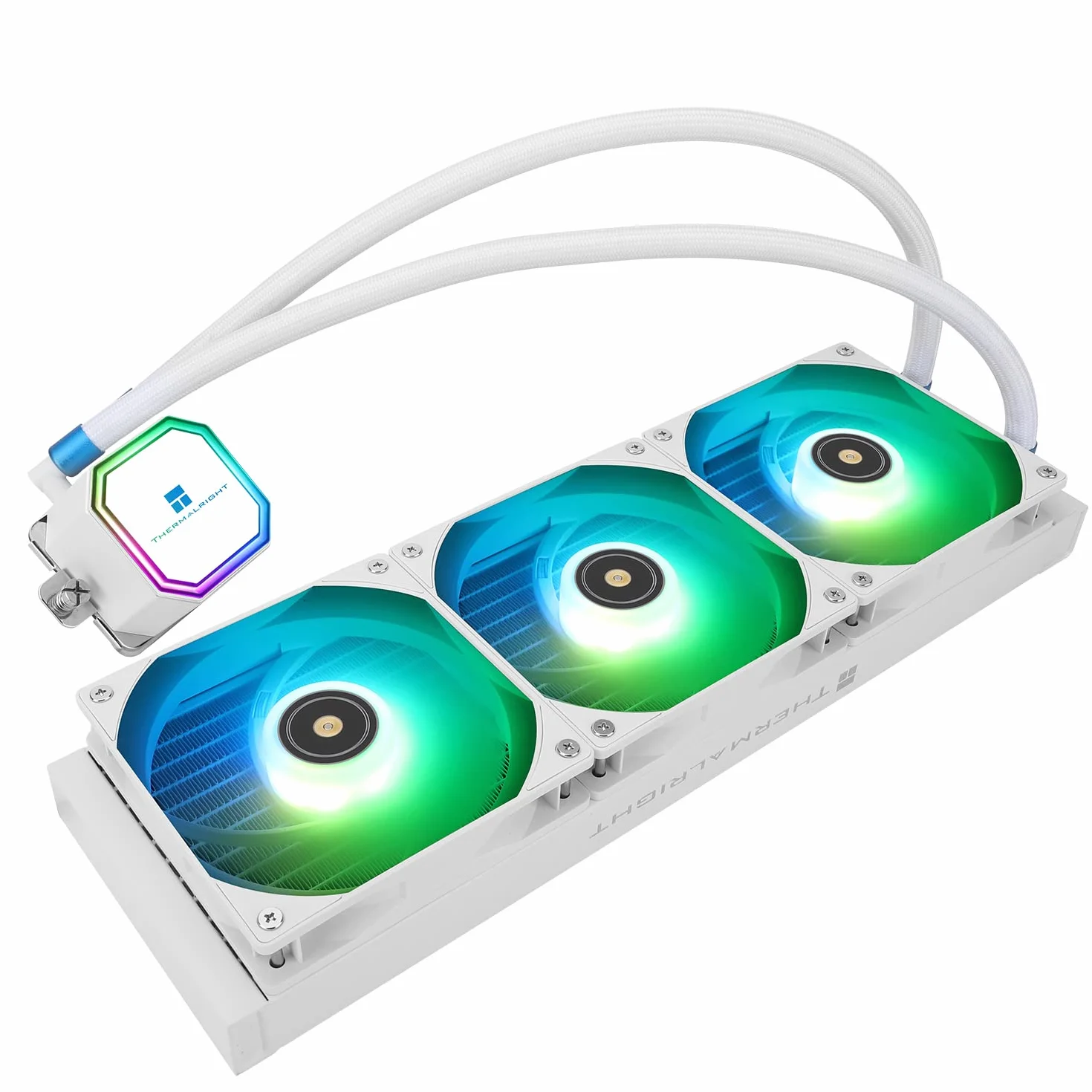 Thermalright Frozen Prism 360 Biały ARGB Cieczochłodny Radiator CPU z 120mm ARGB PWM Wentylatorem, Radiator Komputerowego dla AM4/AM5, Intel lga1700/1851/1150/1151/1200/2011