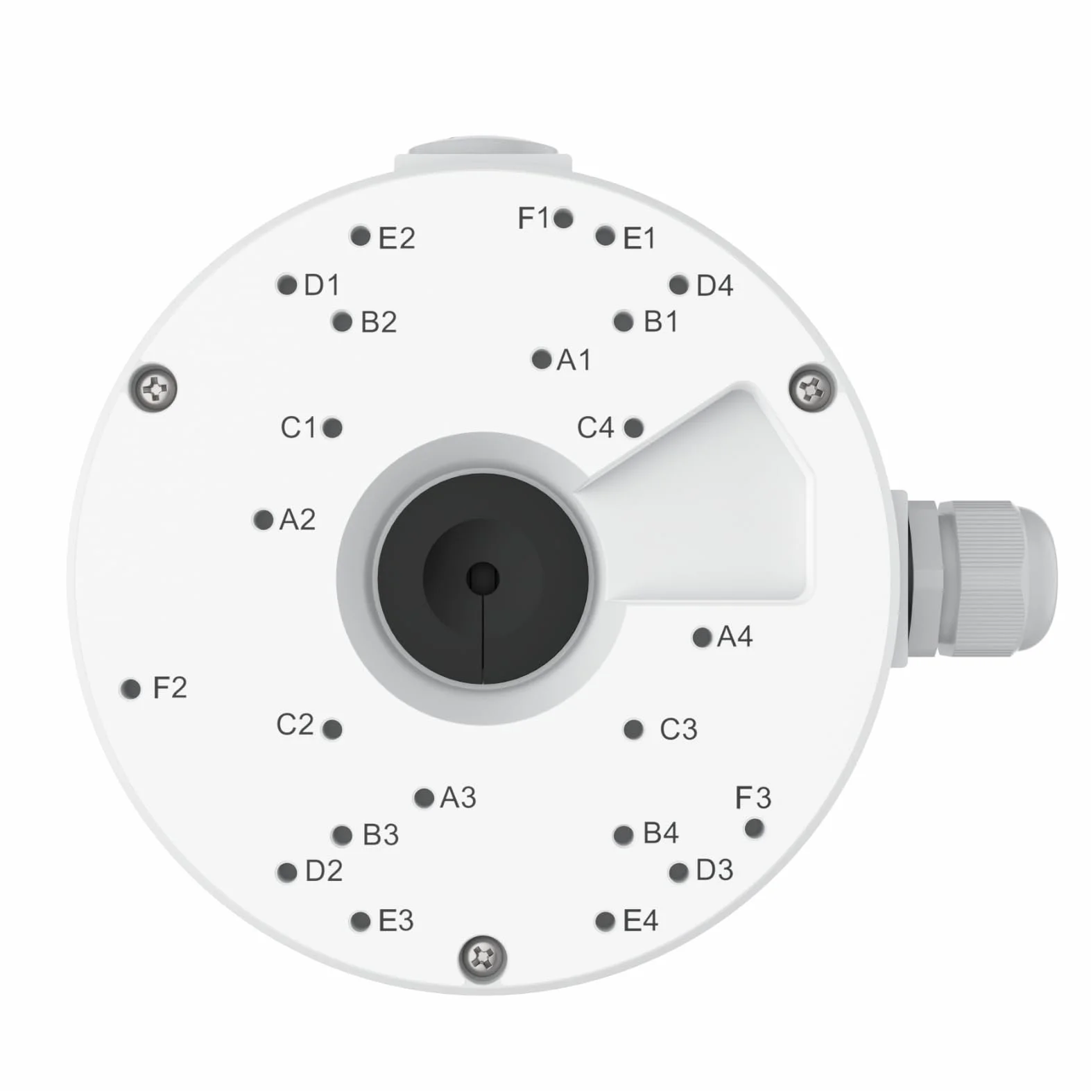 Reolink Puszka połączeniowa D20, zaprojektowana tylko dla kopułkowych kamer IP Reolink RLC-520A, RLC-820A, RLC-823A, RLC-1224A, RLC-833A, RLC-842A, RLC-523WA, RLC-542WA, Seria E1 Outdoor