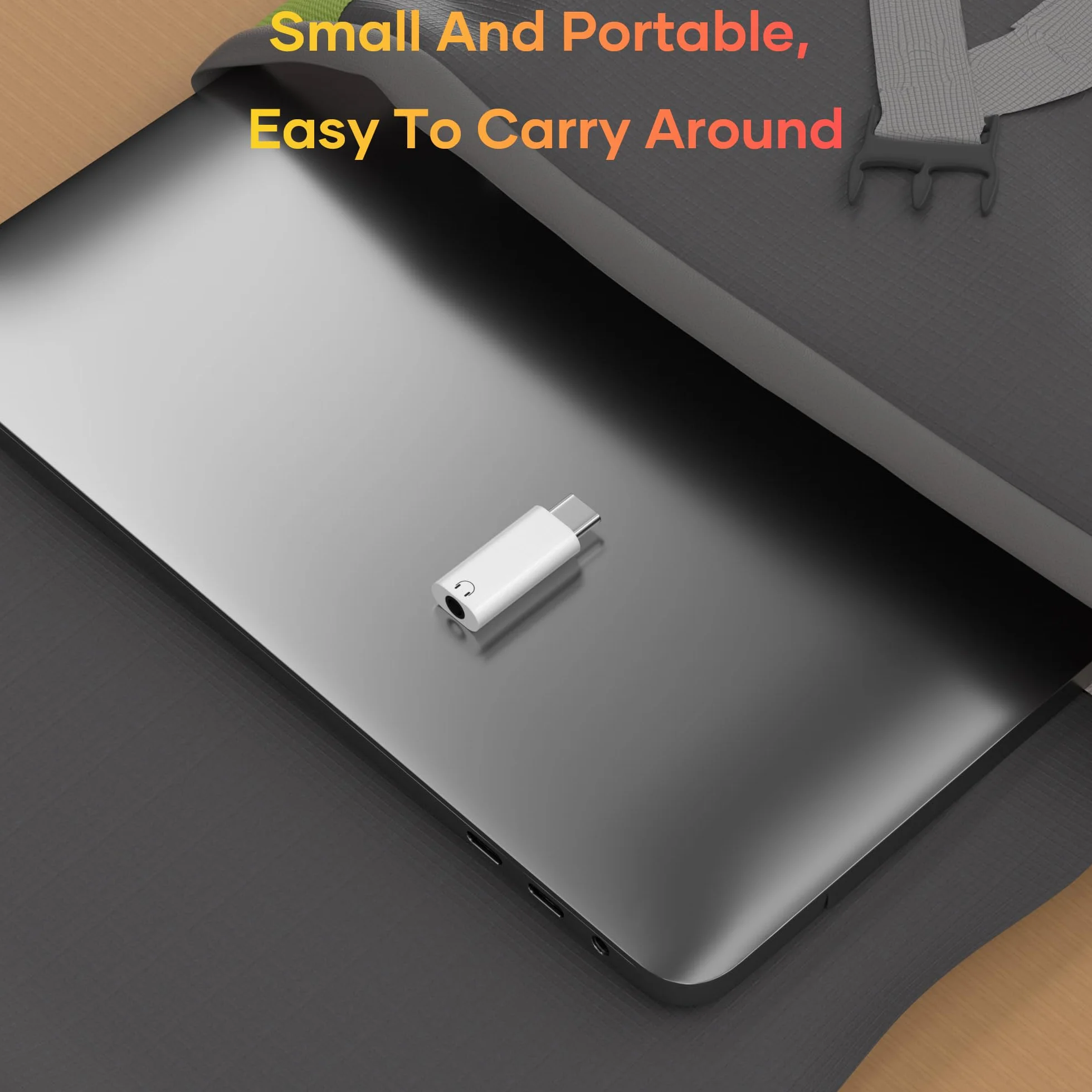Adapter audio USB C do słuchawek 3,5 mm, adapter typu C do słuchawek jack 3,5 mm AUX dongle kompatybilny z iPhone 16 15 Pro Max/Plus, Galaxy S24 S23 S22, iPad Air/Pro, MacBook, Pixel White