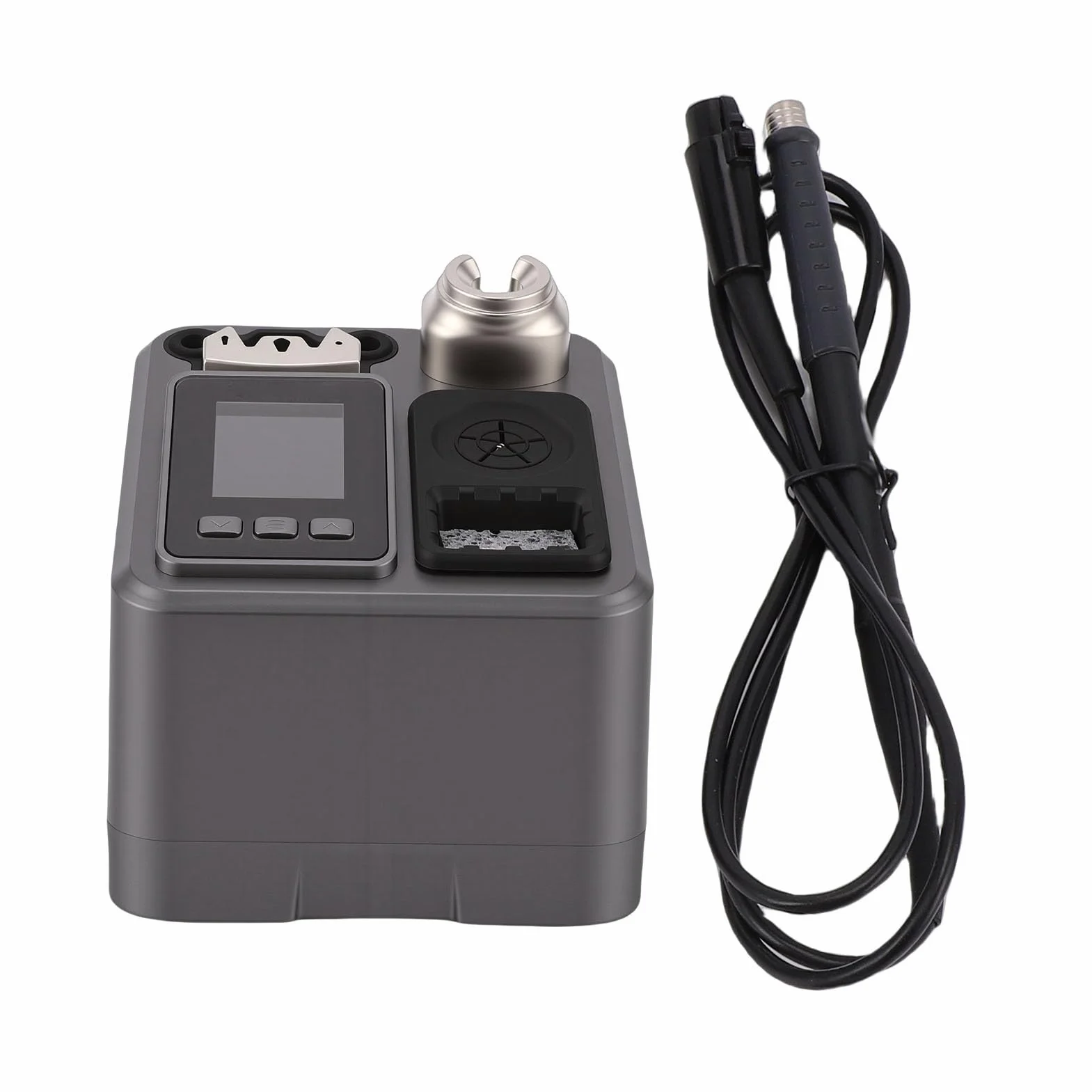 PUSOKEI Stacja Lutownicza Antystatyczna 120W | Kontrola Temperatury PID Szybkie Nagrzewanie Wyświetlacz LCD Automatyczne Uśpienie Wbudowany Transformator do Naprawy (wtyczka UE)