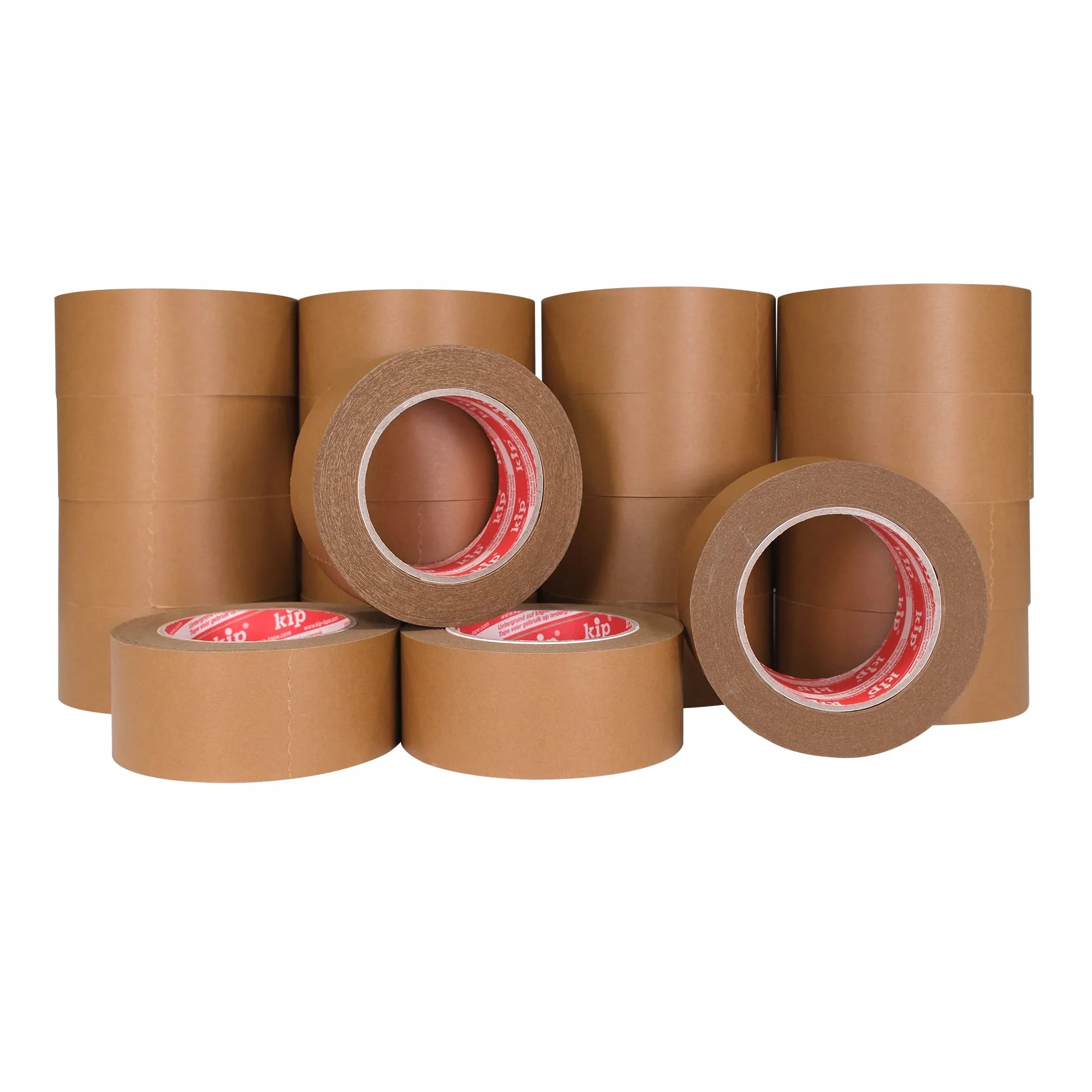 kip 20 rolek papierowej taśmy do pakowania 48 mm x 50 m – mocna, przyjazna dla środowiska taśma klejąca z papieru typu kraft – składa się z 60% naturalnych surowców i 30% włókien pochodzących z