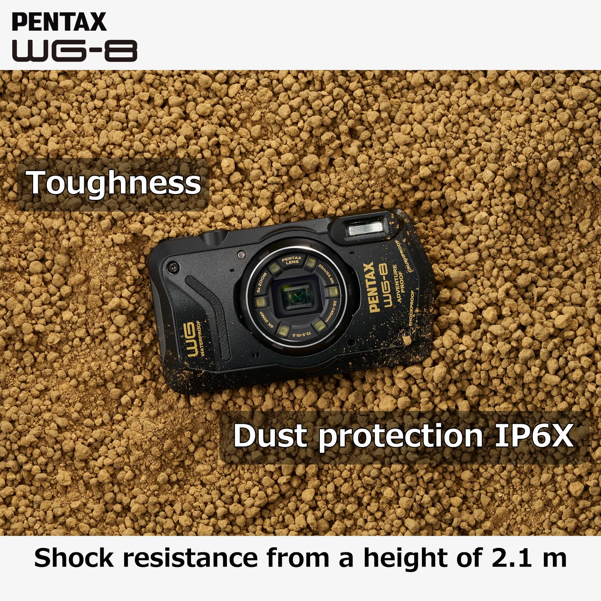 Pentax WG-8 Czarny Aparat Przygodowy Wodoodporny