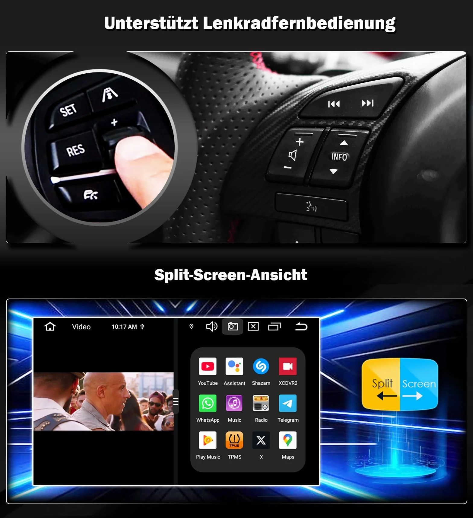 Erisin Android 14 4 GB + 64 GB 8-rdzeniowy DVD radio samochodowe GPS nawigacja do Mercedes-Benz klasy ML W164 GL X164 7" ekran dotykowy bezprzewodowy CarPlay Android Auto DAB+ WiFi 4G Bluetooth 5.0