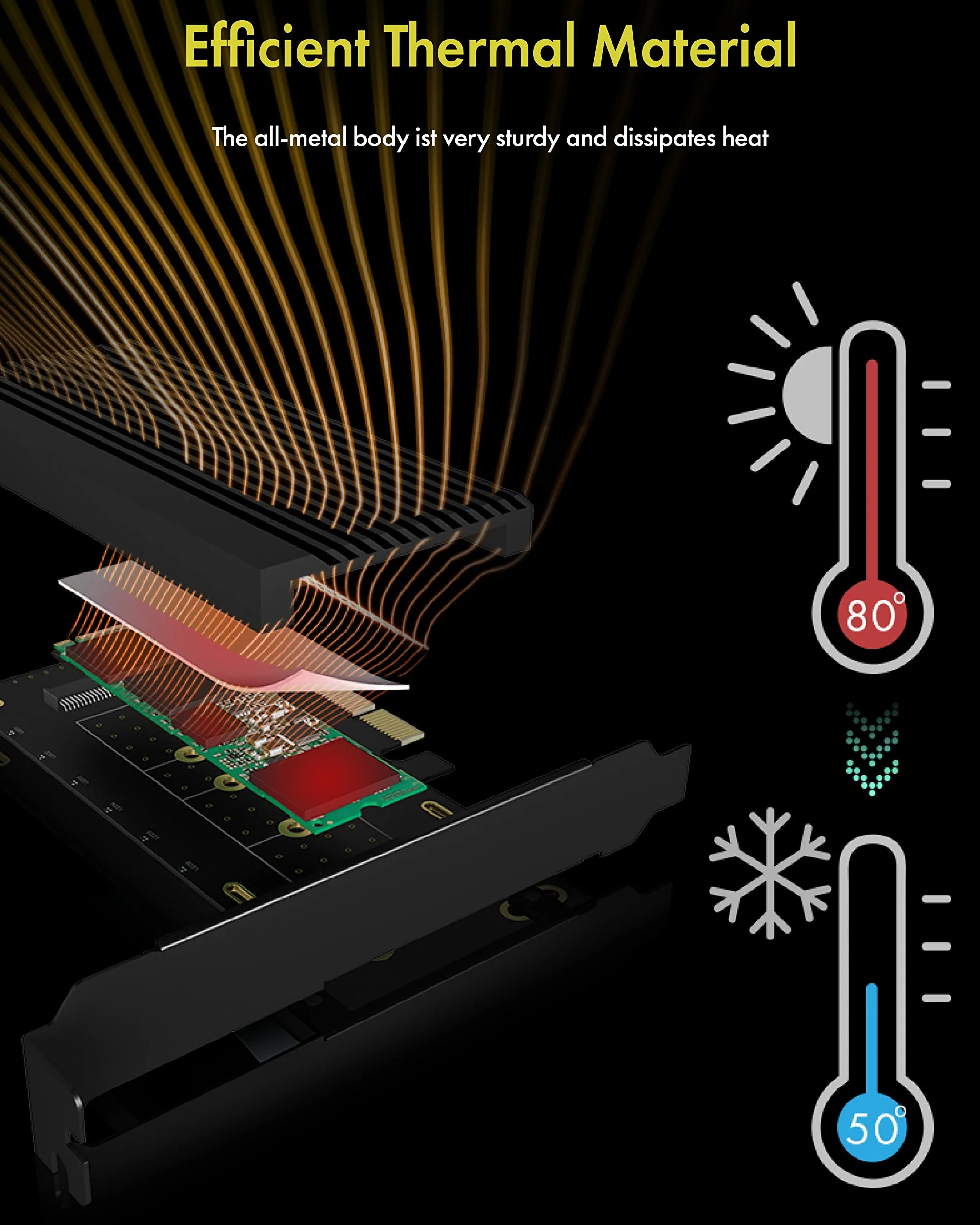 Icy Box IB-PCI208-HS Pamięć Wewnętrzna 3600 W
