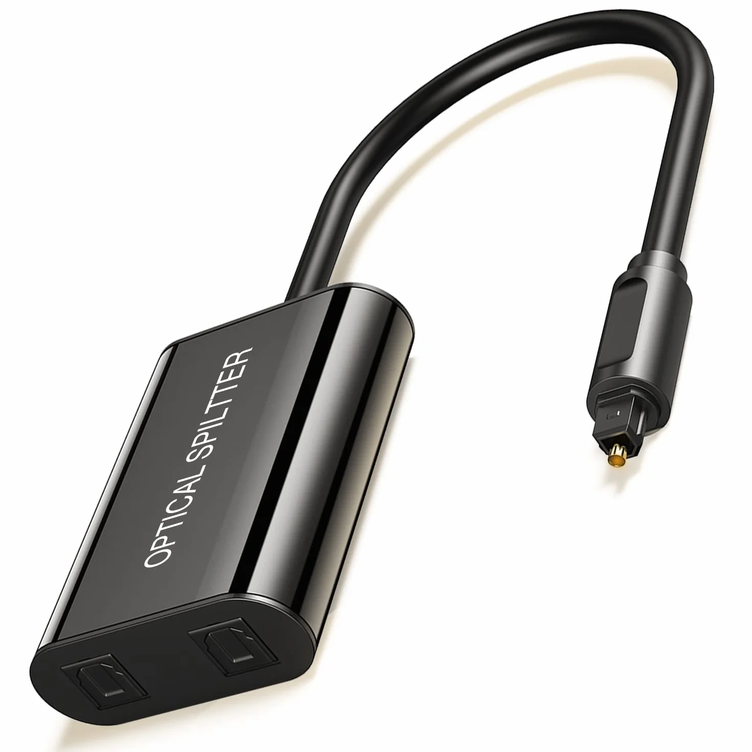 【Ulepszony】ANDTOBO Cyfrowy Toslink Fiber Rozdzielacz optyczny 1 in 2 Out Kabel adaptera audio【Zwiększanie sygnału】