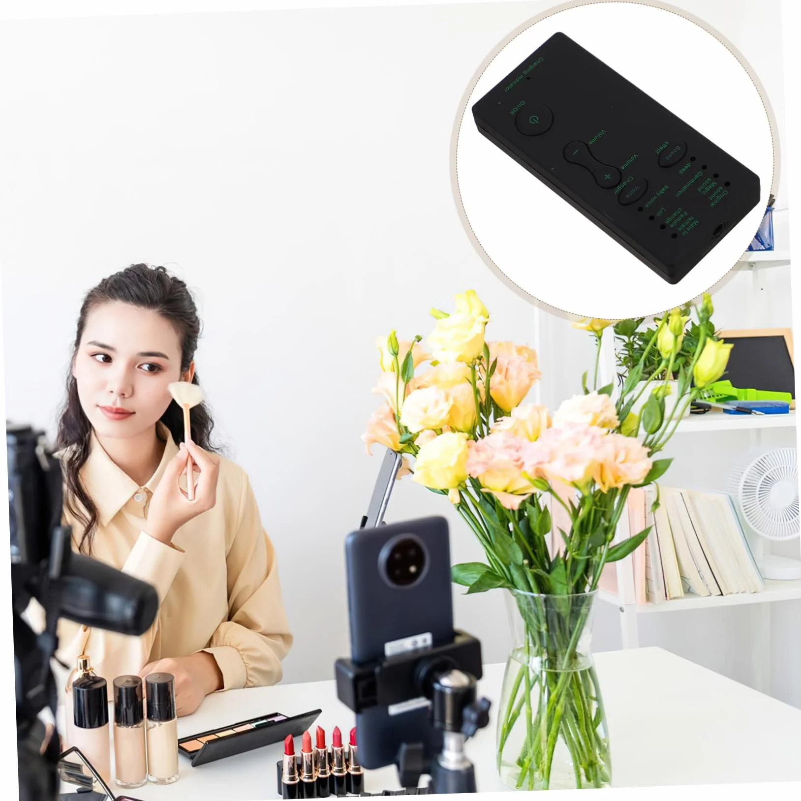 Uonlytech Przenośny Transformator Głosu z Efektami Dźwiękowymi do Streamingu i Nagrywania