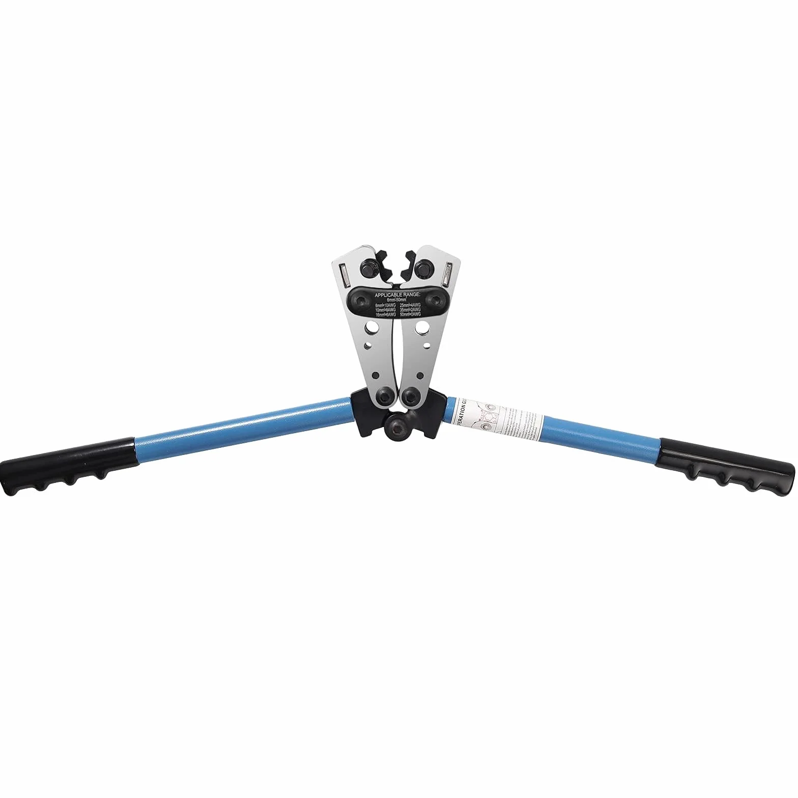 Proster szczypce do zaciskania 6-50 mm² z zaciskami elektrycznymi z pierścieniem miedzianym i rurą termokurczliwą regulowane narzędzie do zaciskania kabli 10-0AWG