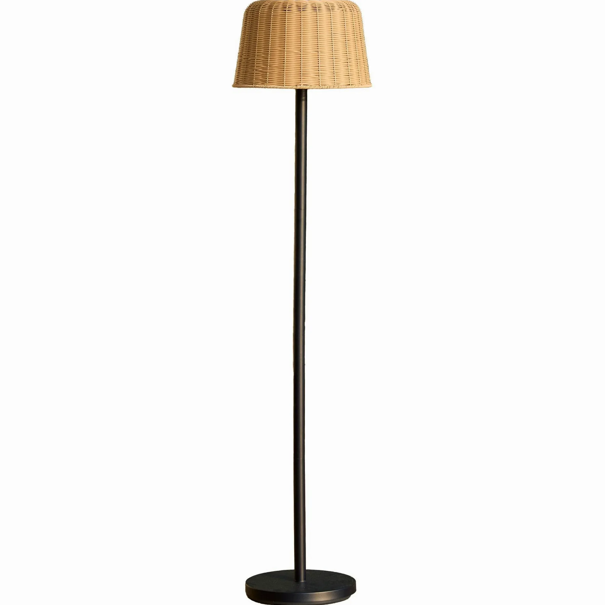 Lumisky Zewnętrzna lampa solarna z polirattanu z modułem LED ciepła biel pilot MATEO SOLAR H160cm