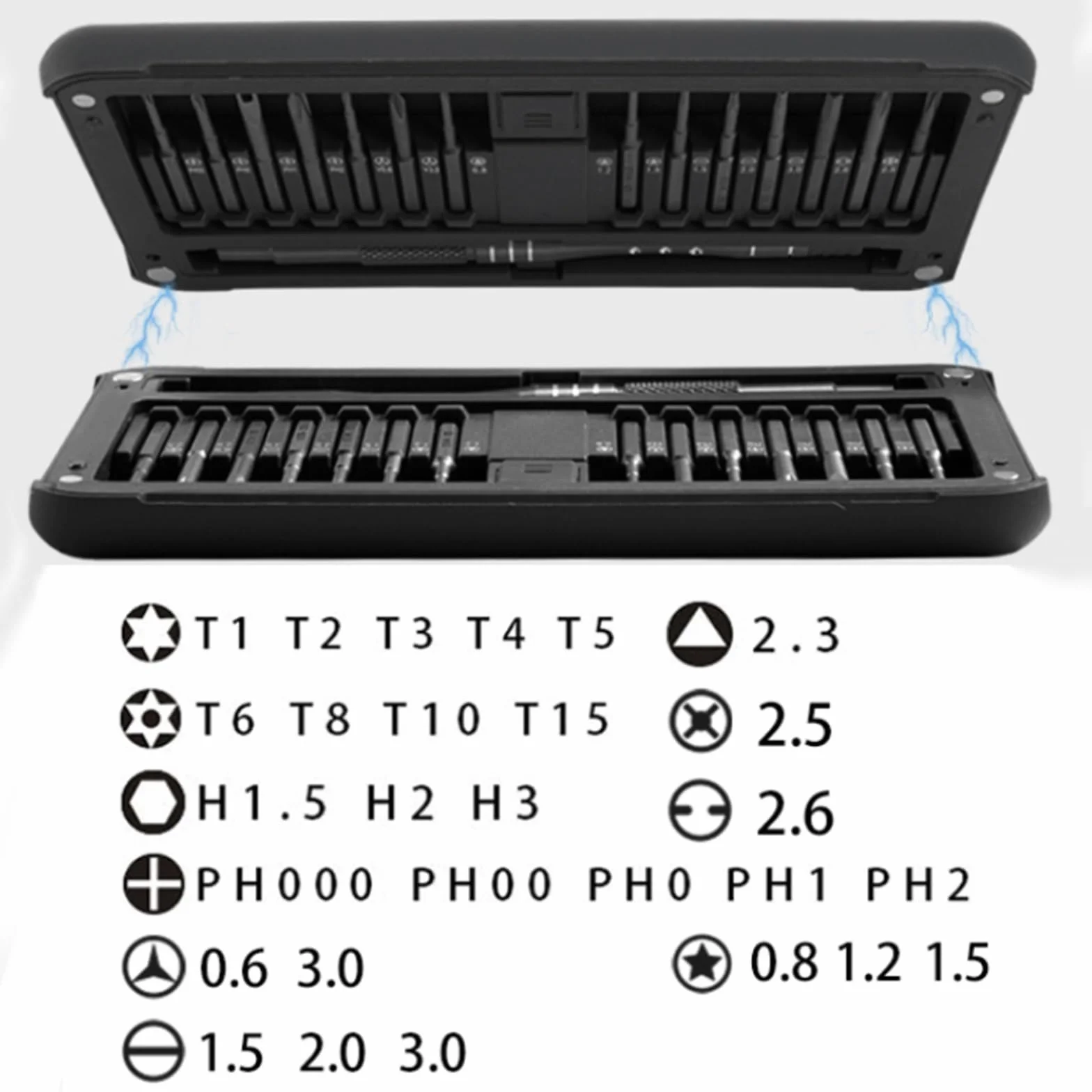 Zestawy narzędziowe Zestaw wkrętaków precyzyjnych do elektroniki laptopa Zestaw wkrętaków sześciokątnych Torx narzędzi domowych(Black)