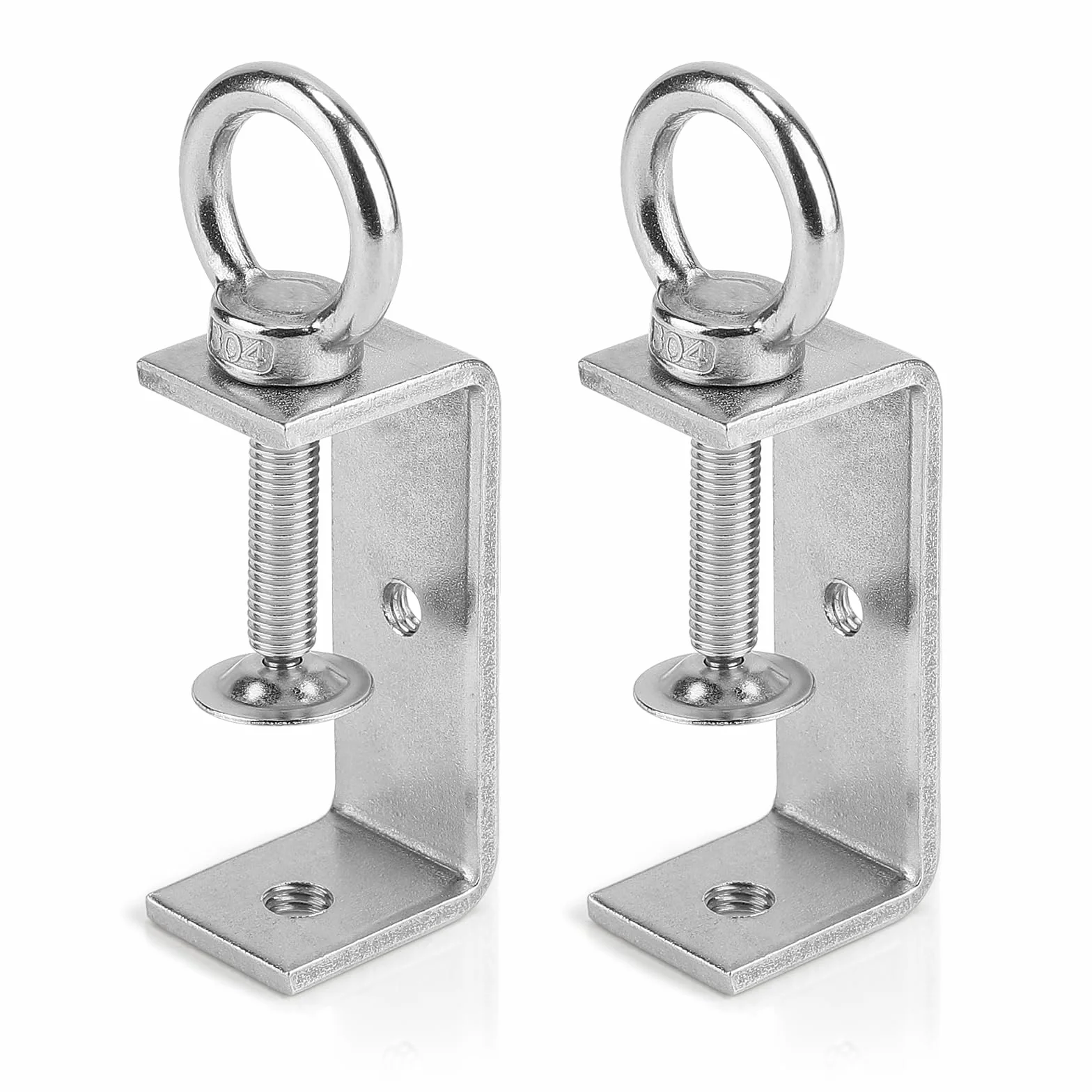 EXLECO 2 x 75 mm C zacisk ze stali nierdzewnej C zacisk śrubowy regulowany otwory szczękowe klamra mocująca do prac z drewna