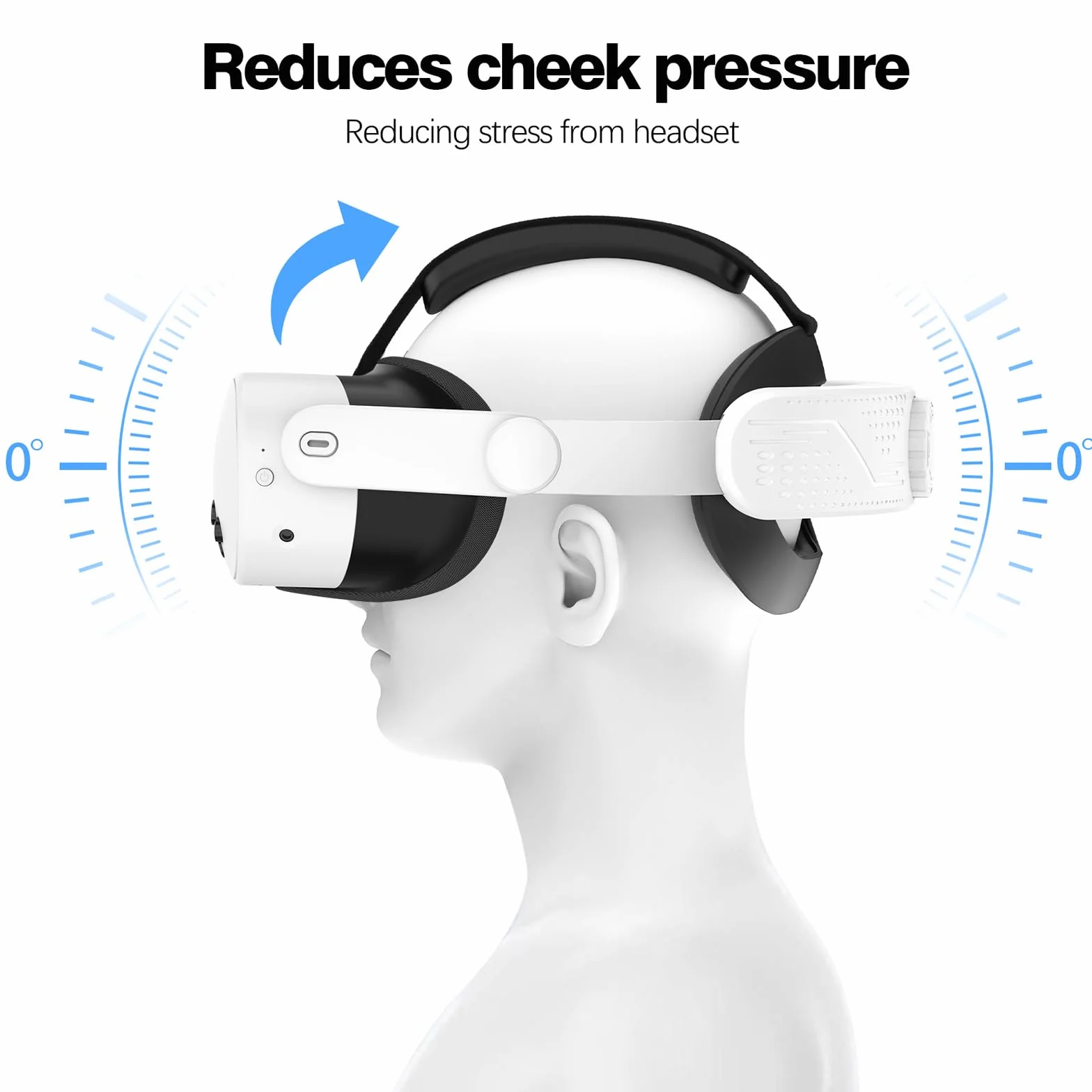 Opaska na głowę Meta Quest 3S, Komfortowy pasek Elite do Oculus Quest 3S, Regulowany lekki pasek VR zamiennik