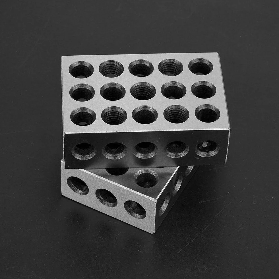2 szt. precyzyjnych bloków 25 x 50 x 75 mm, 23 otwory bloki zaciskowe metryczne, narzędzia tokarskie precyzyjne do obrabiarek dopasowanych maszyn, 123 hartowane narzędzie frezujące, 1-2-3 otwory