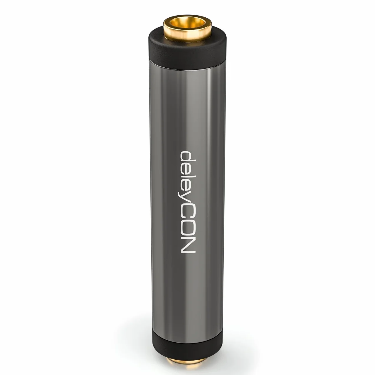 deleyCON Adapter Stereo Audio Cinch - Gniazdo Cinch 3,5mm do Wtyczki 3,5mm - Metal - Pozłacany - Czarny