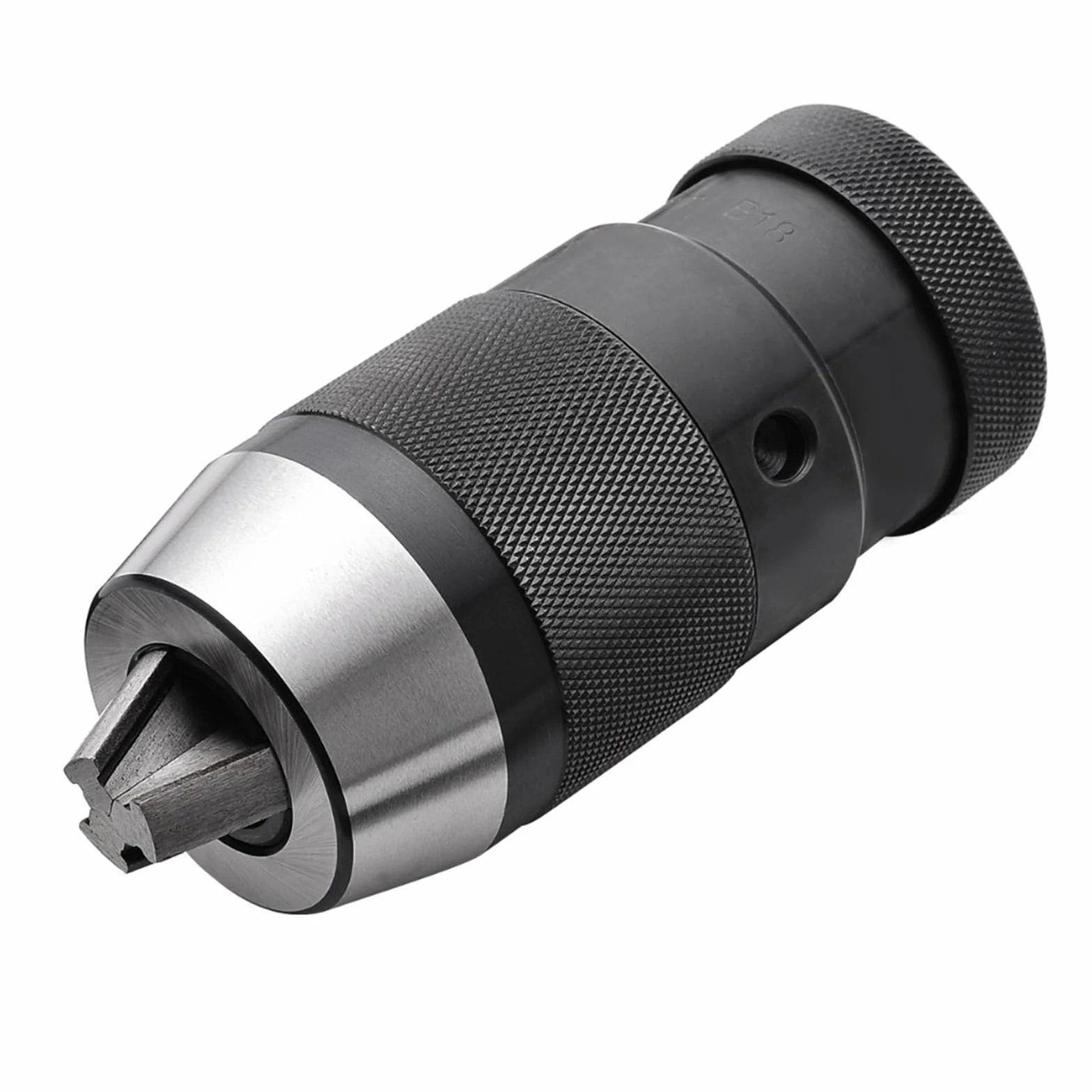 Uchwyt wiertarski Keyless samozaciskowy B12 B16 B18 B22 JT6 tokarka stożek Morse'a elektryczny trzpień tulejowy przewijania wiertarka CNC (Color : B12(1MM-10MM))