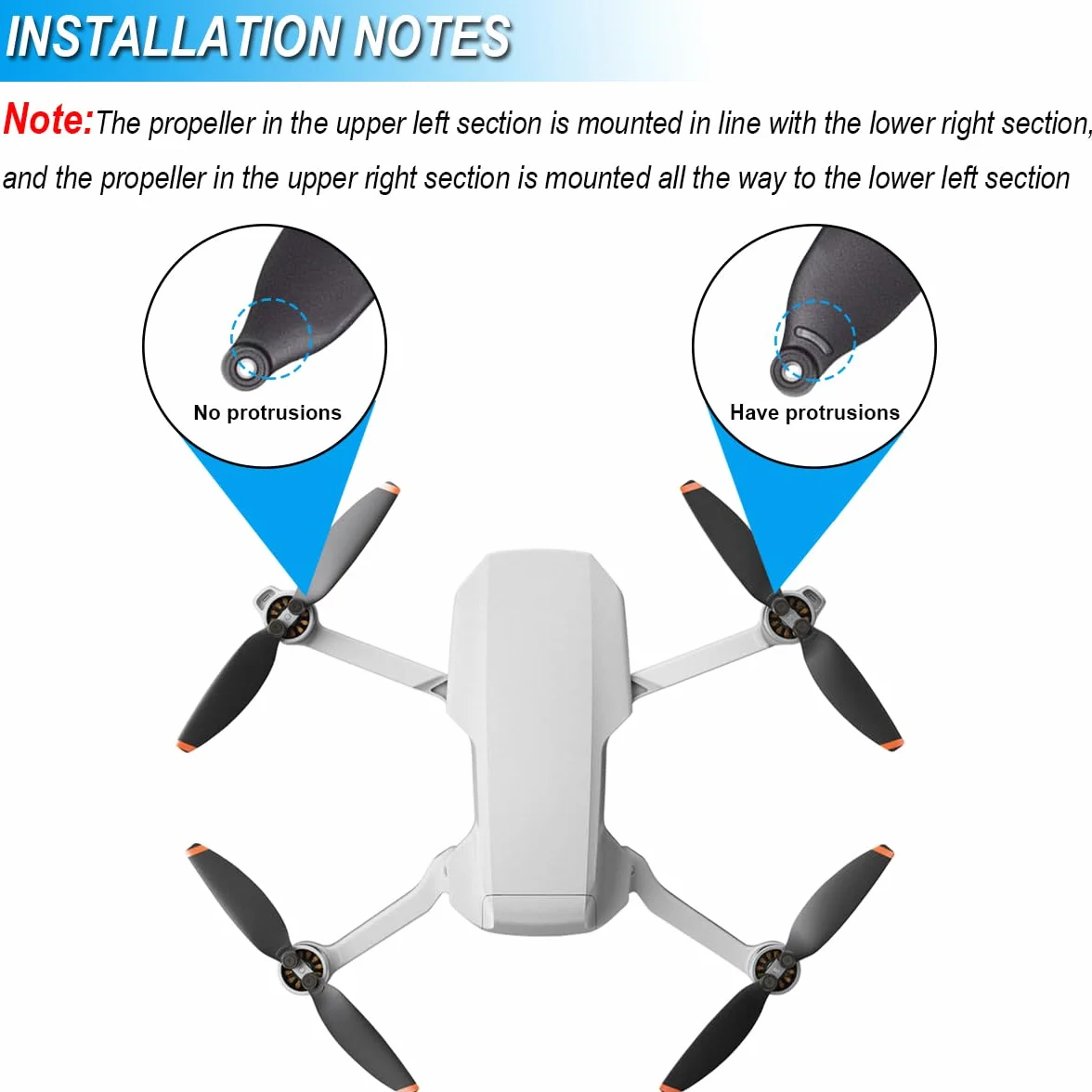 dla DJI Mini 4K/Mini 2/Mini 2 SE/Mini SE Śmigła, 16 szt. Zastąp Ostrza Niski poziom hałasu Quick-Release Wings for DJI Mini 4K 2 SE Drone Repair with Screws and Screwdriver (pomarańczowe)