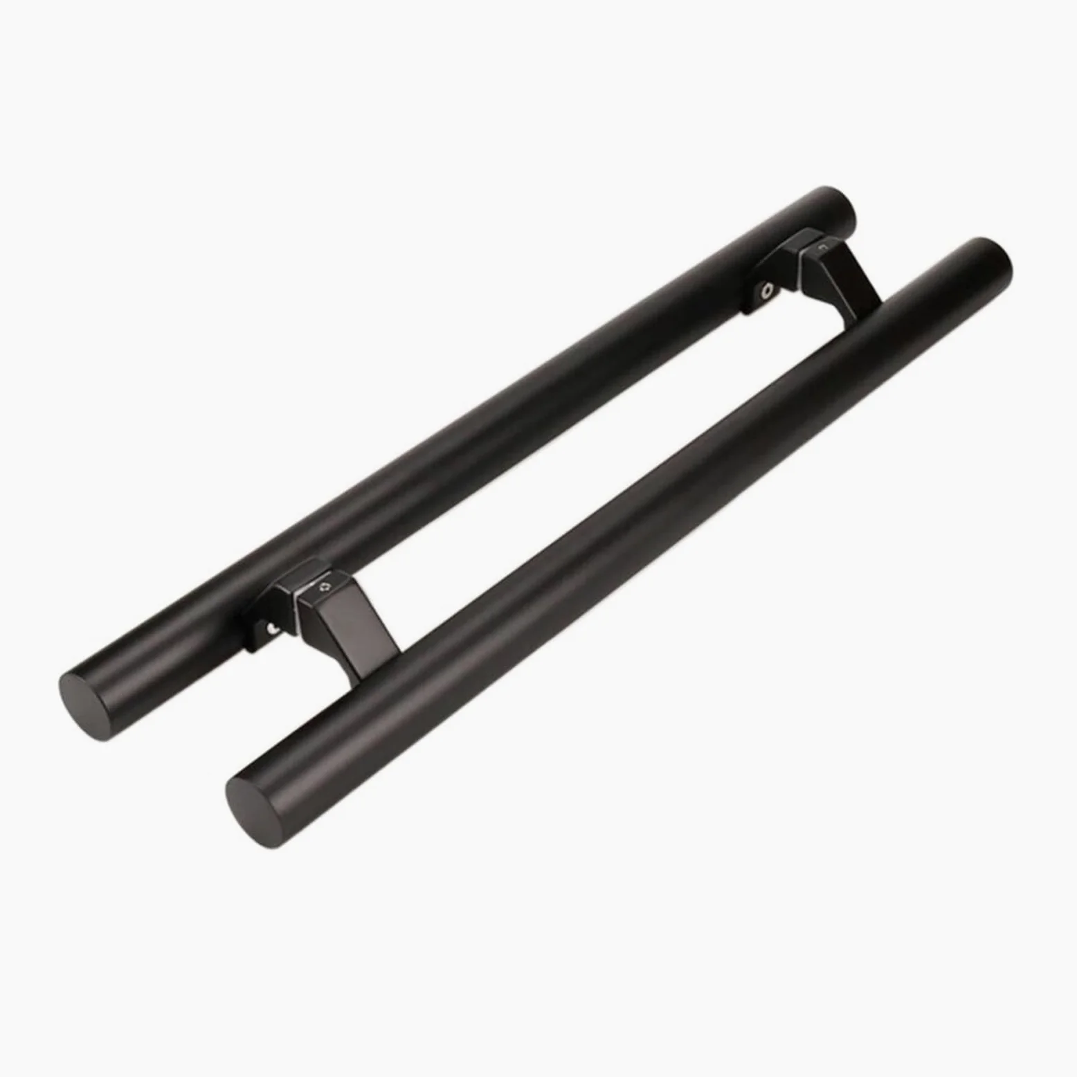 Nowoczesny zestaw klamek do drzwi, 1 zestaw czarnych, pogrubionych, kwadratowych klamek do drzwi ze stali nierdzewnej Klamka do szklanych drzwi Klamka do drzwi Push Pull Klamka do drzwi w ramce (040)