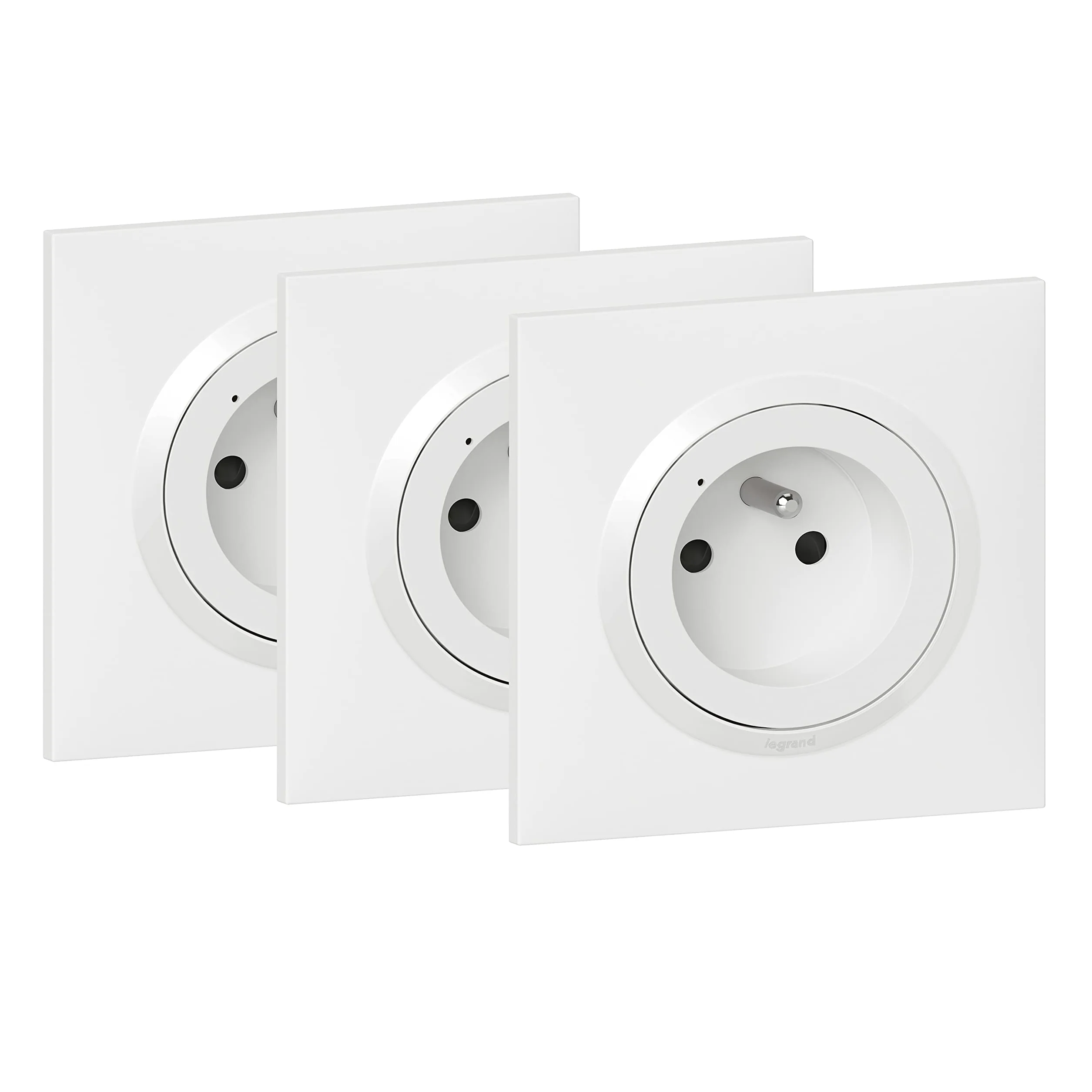 Legrand 199230 gniazdka, 3 sztuki, białe z Netatmo (funkcja pomiaru, śledzenie zużycia, wysyłanie powiadomień), 16 A, 3680 W