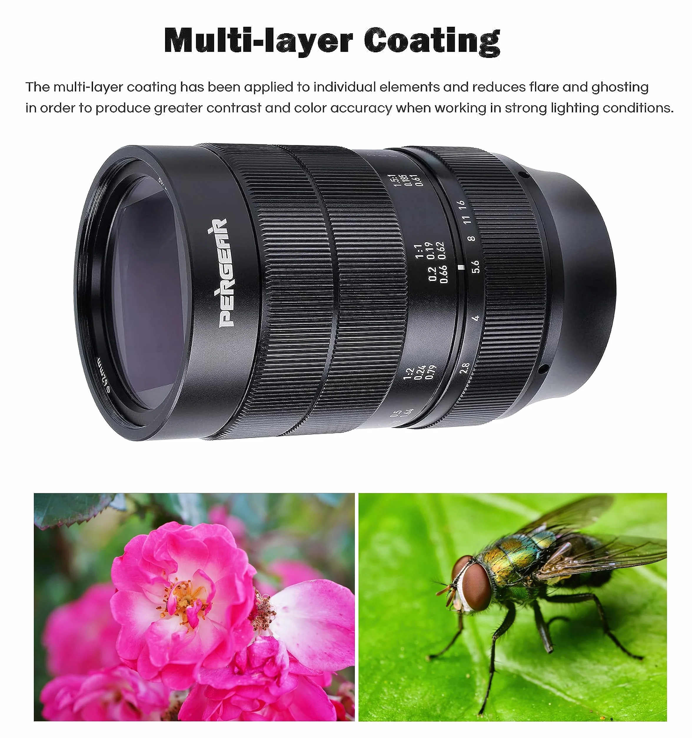 PERGEAR 60 mm F2.8 II pełnoklatkowy obiektyw makro do Sony E-Mount