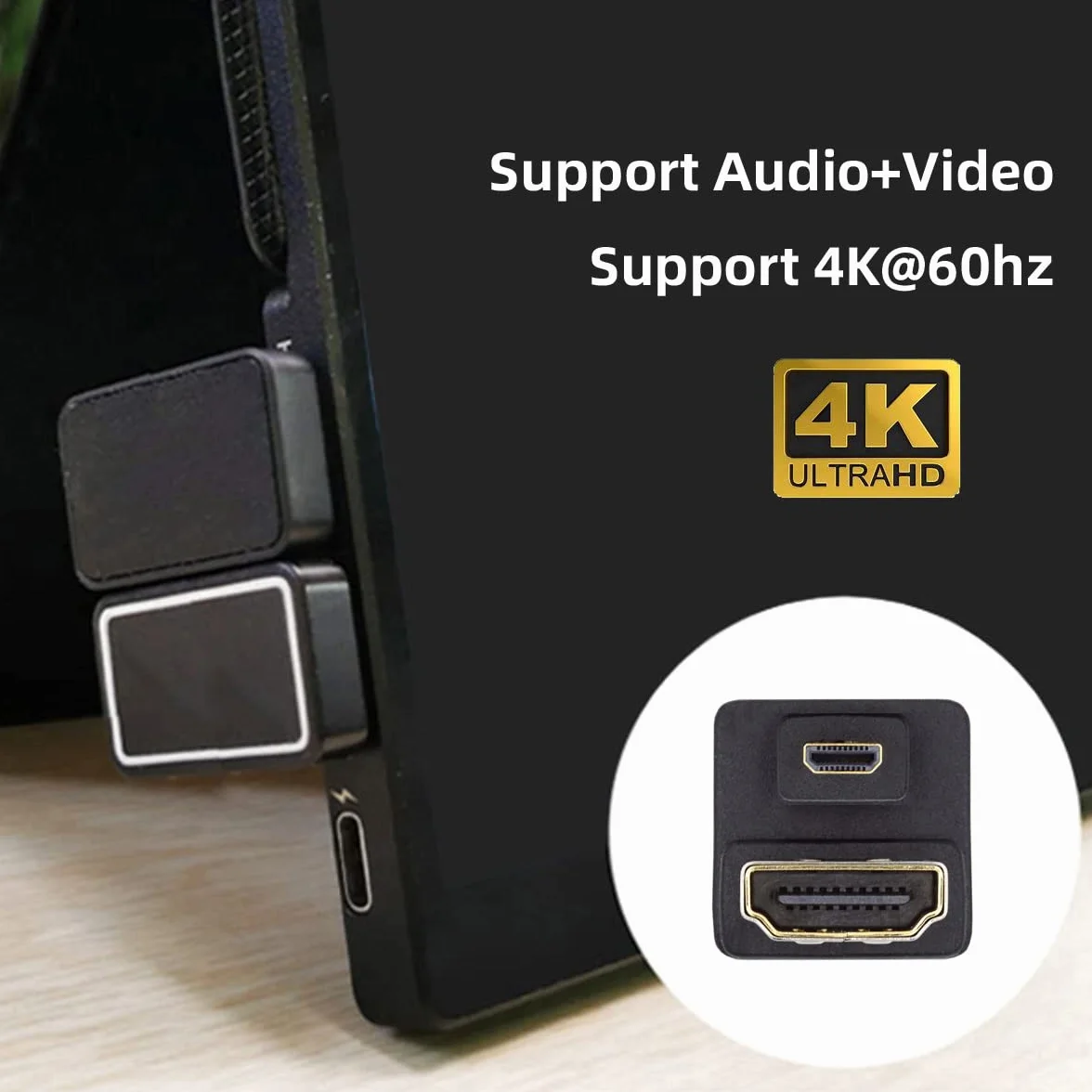 Kabel Micro HDMI na HDMI Adapter 4K 360° kątowy 1.4m