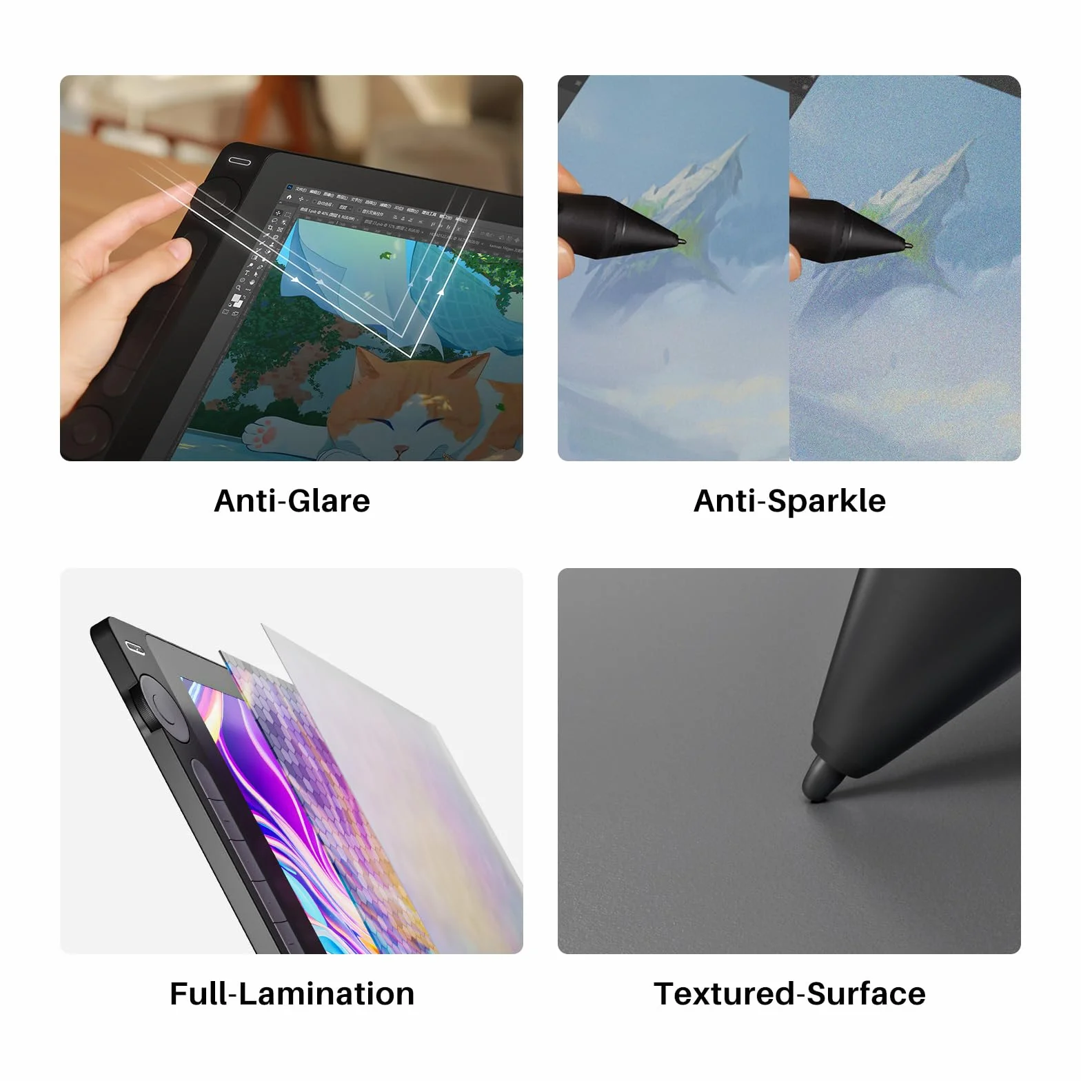 HUION KAMVAS 16 (Gen 3) tablet graficzny 15,6 cala QHD laminowany antyrefleksyjny 99% sRGB PenTech 4.0 16384 pióro podwójne tarcze