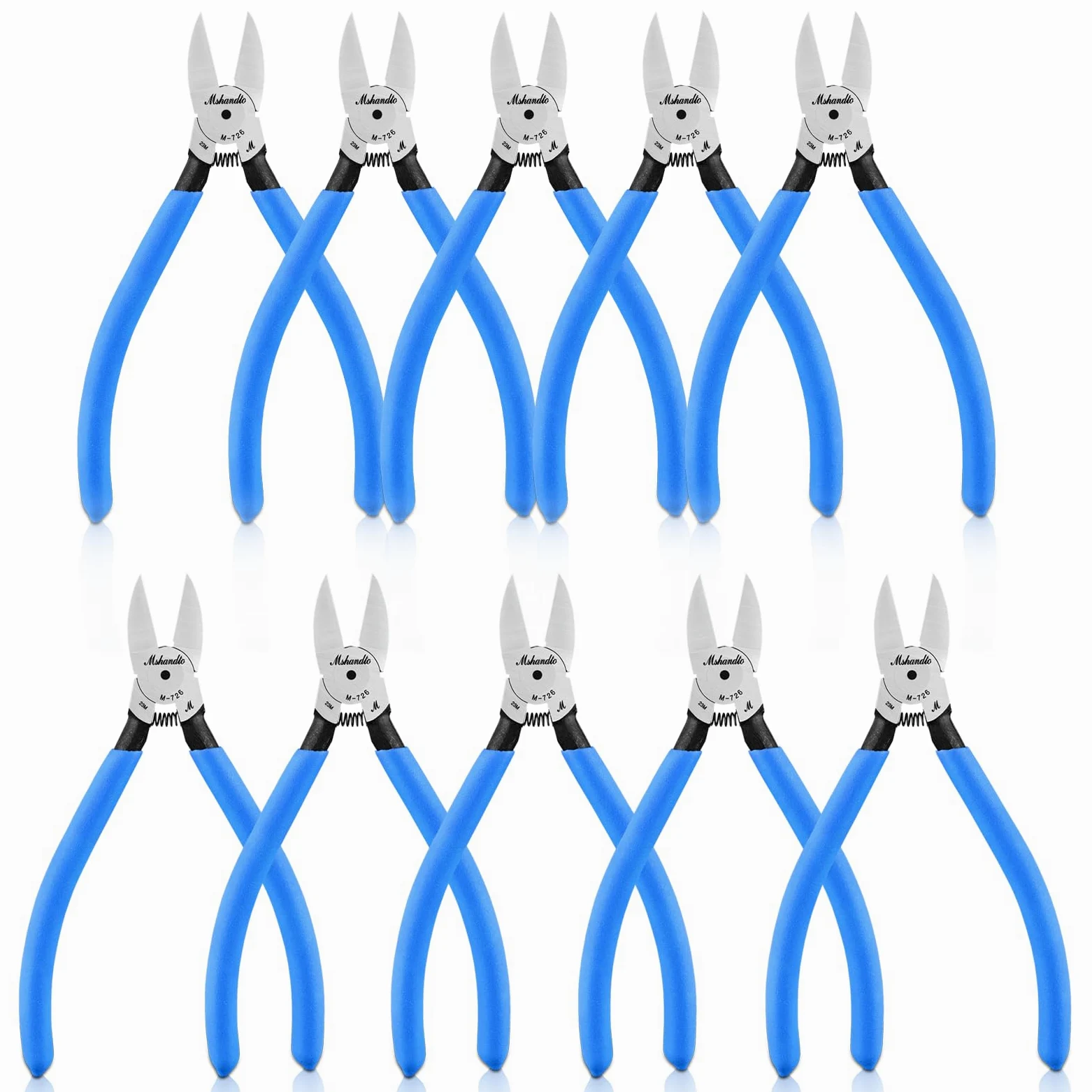 10 sztuk obcinaczy do drutu, do robótek ręcznych, 15,2 cm – ultra ostre szczypce tnące do plastiku, miękkiego drutu miedzianego, kwiatowy wzór, płytka drukowana