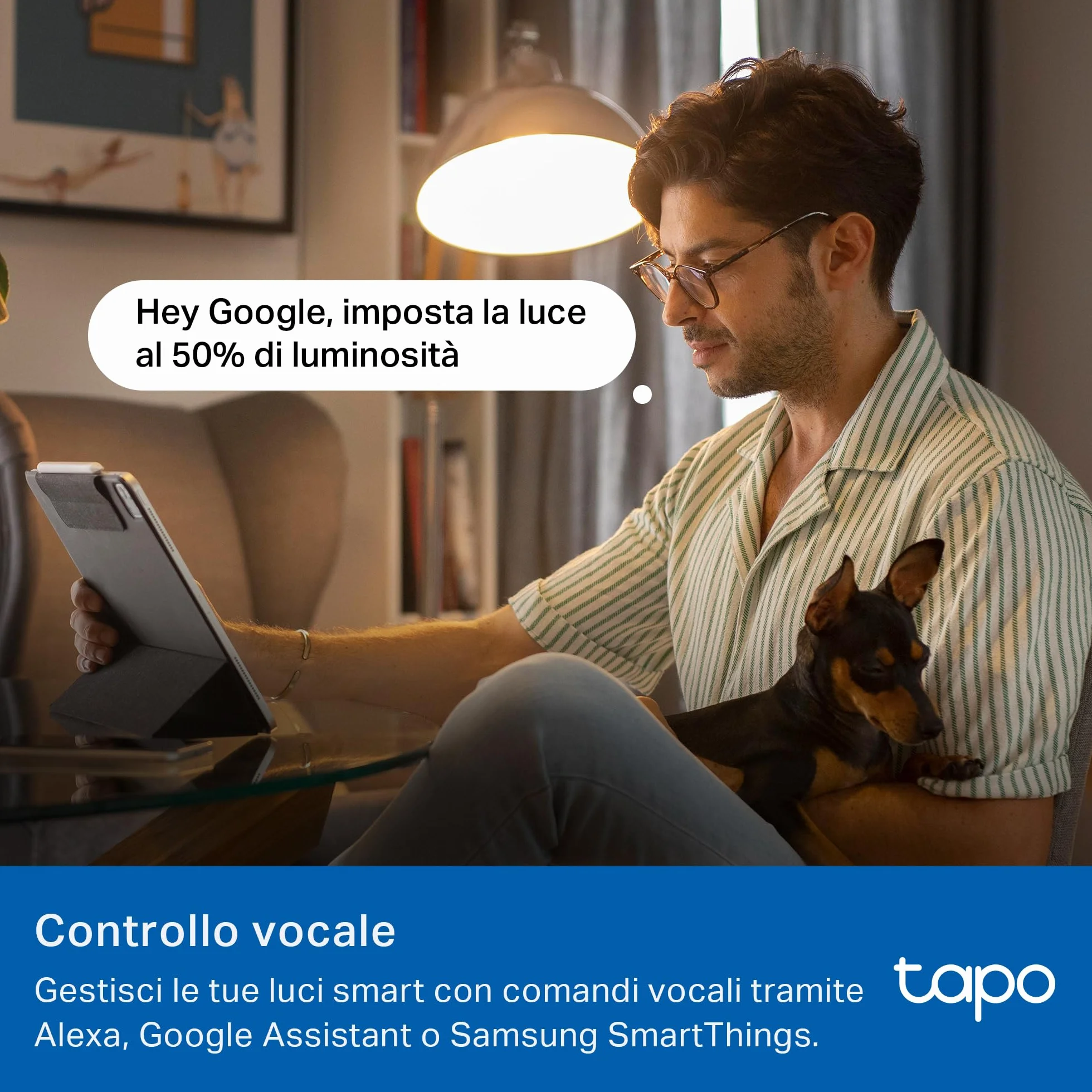 Tapo Żarówka Connected WiFi, wielokolorowa żarówka LED E14 2500K-6500K, możliwość ściemniania 40 W 470 lm, współpracuje z Alexa, sterowanie głosowe, oszczędność energii, L430C.