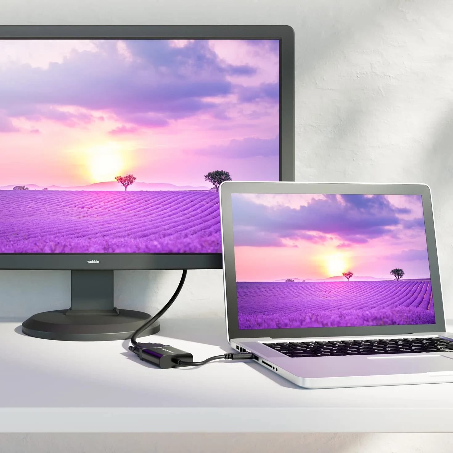 deleyCON Konwerter USB C na DVI 1080p Full HD Męski Żeński Czarny