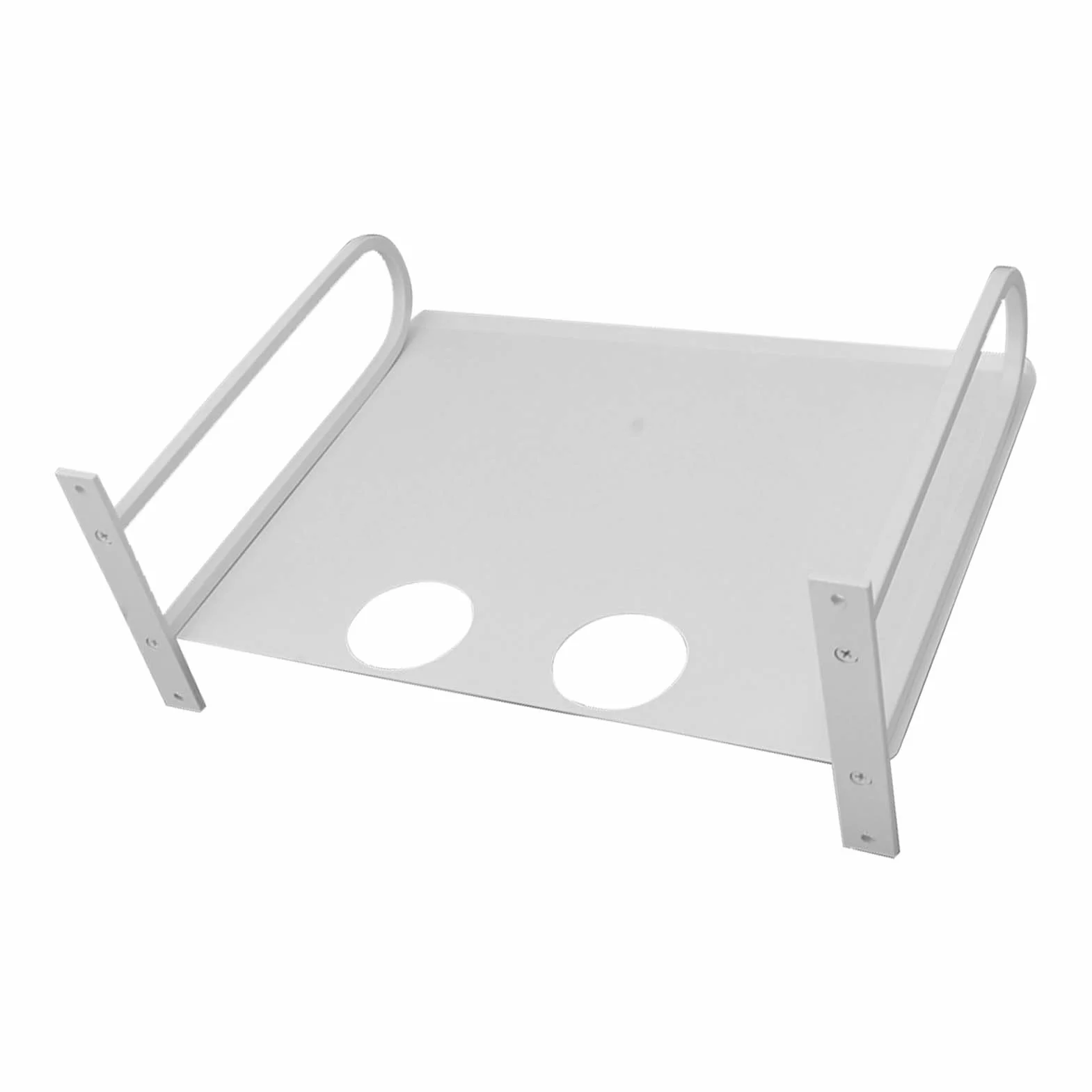 Półka ścienna na projektor pływająca metalowa uniwersalna biała
