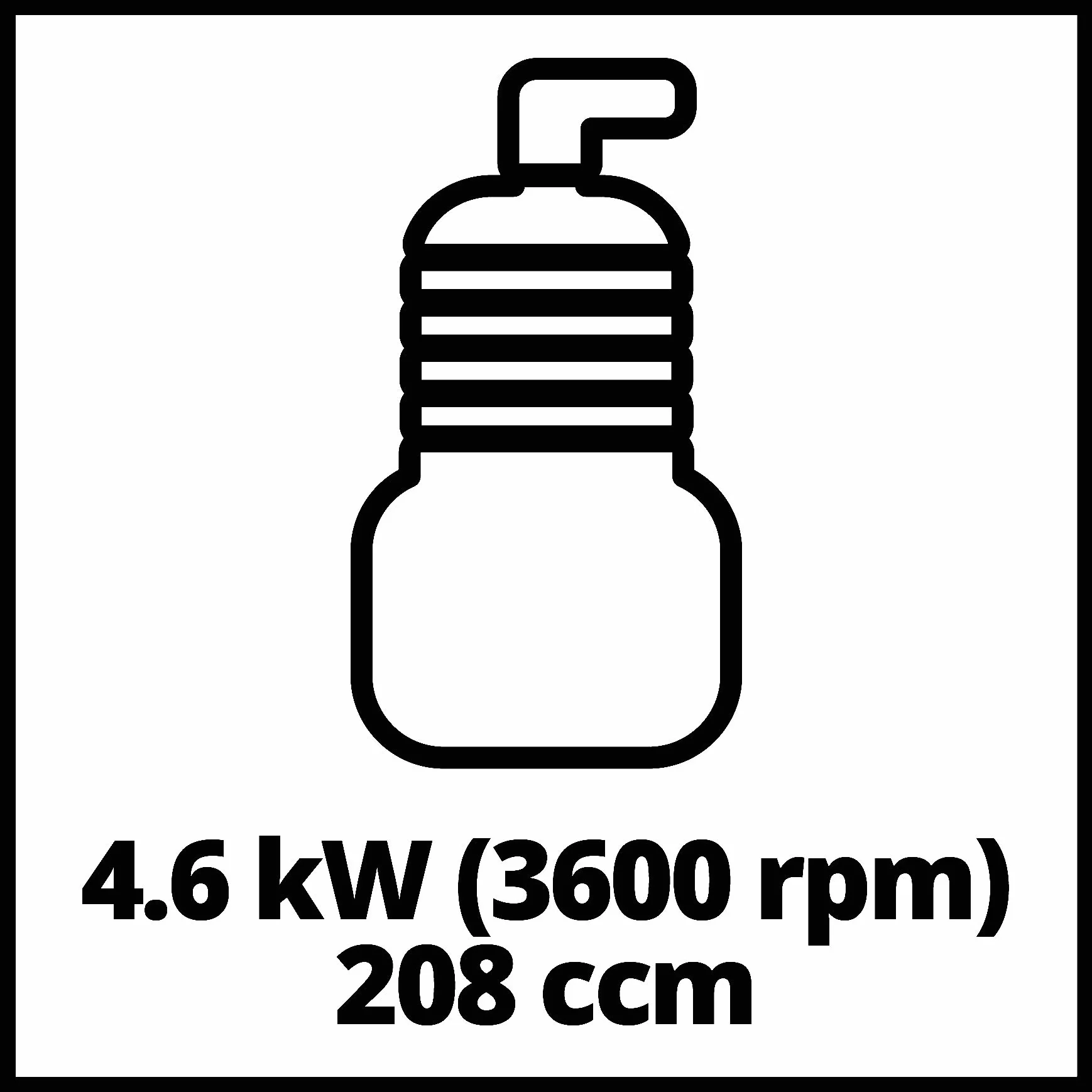 Einhell GC-PW 46 pompa spustowa (4,6 kW, 4-suwowy silnik, maksymalnie 23000 litrów na godzinę, zbiornik o pojemności 3,6 litra, sprzedawany z adapterami przyłącza do węża/łącznika gwintowanego AG)