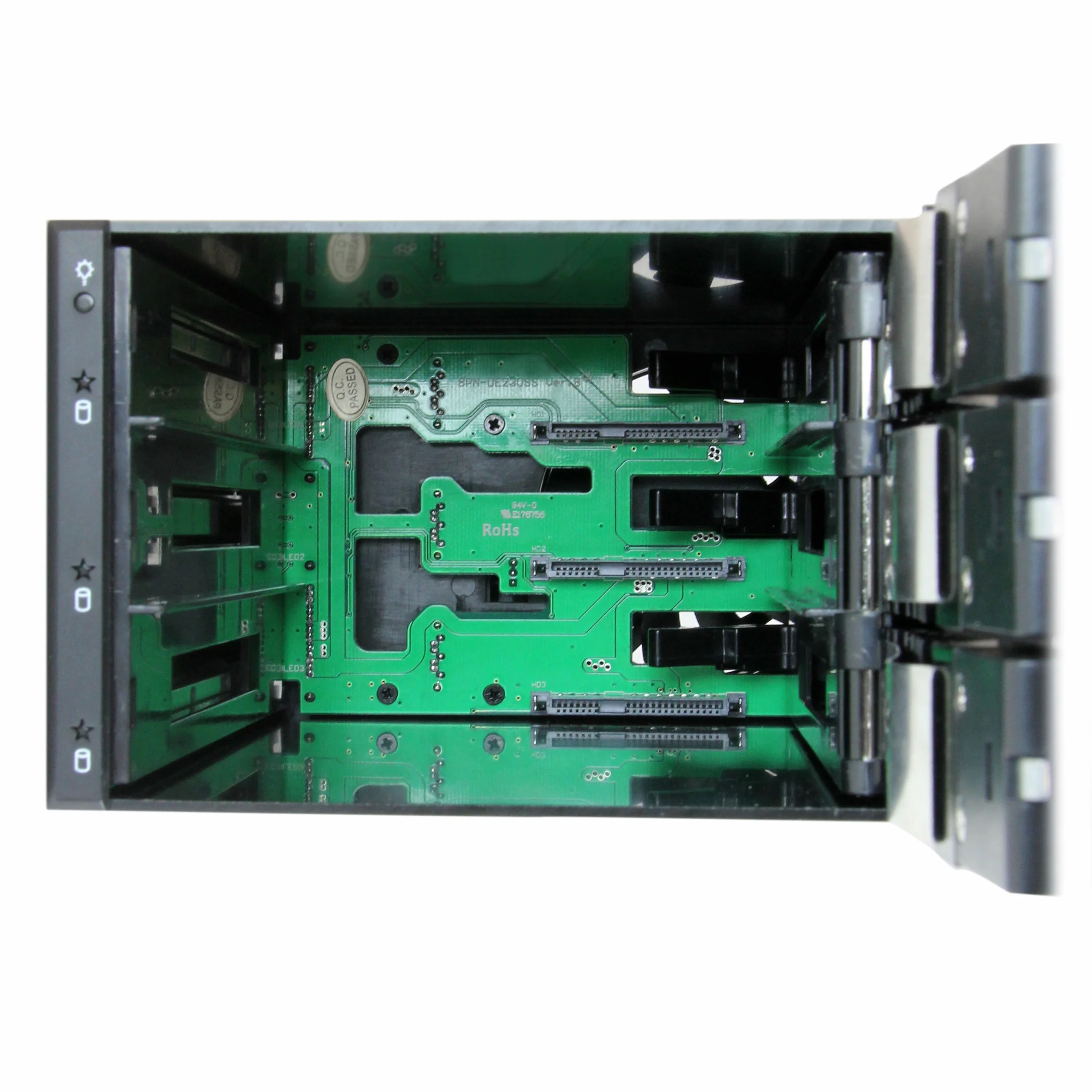 Aluminiowy tylny panel z gorącą wymianą 3,5 cala SAS II/SATA III 6 Gb/s HDD 3-kieszeniowy