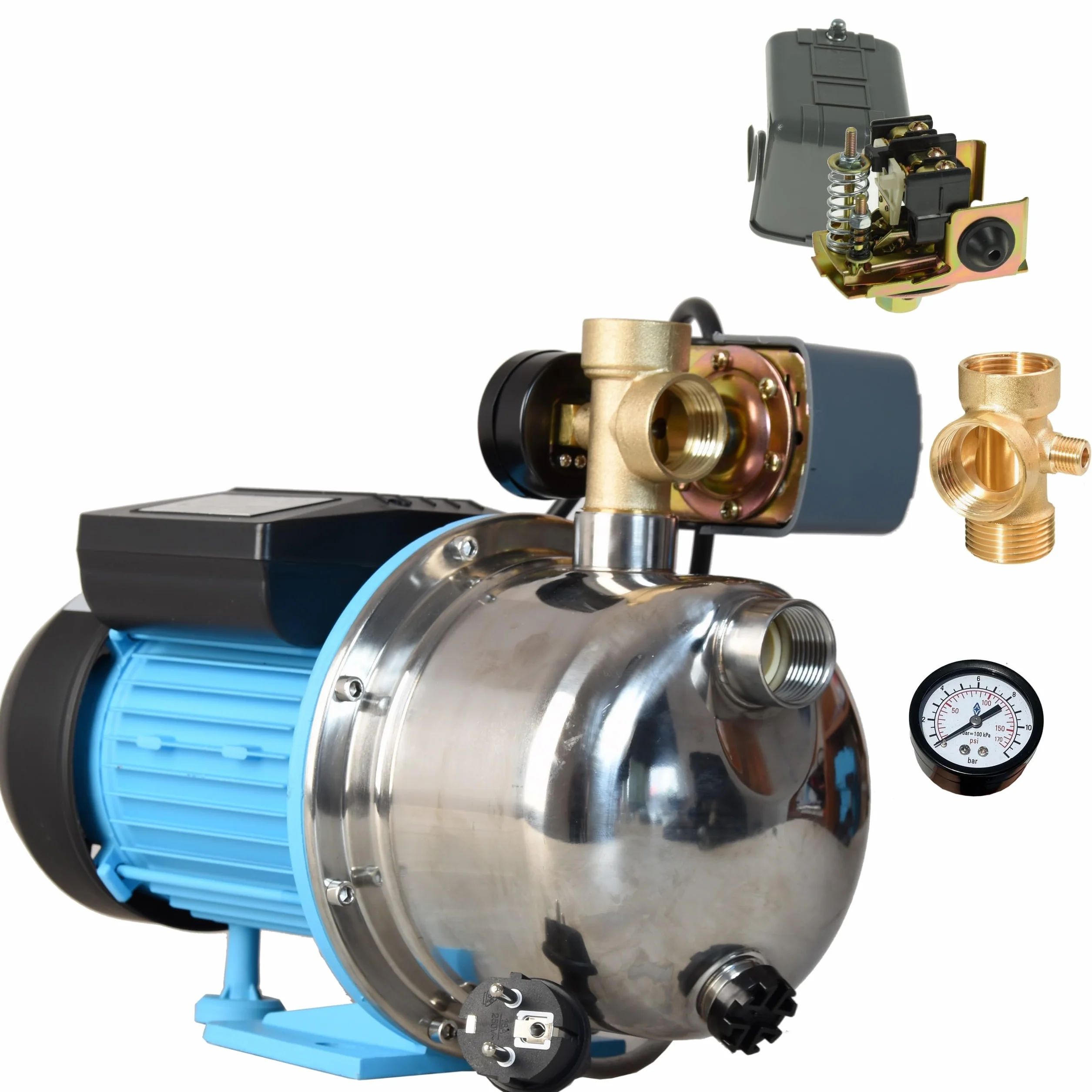 Pompa Hydroforowa JX 1100 (1100 W, 3600 l/h, max. podnoszenie 50 m) do Wody Nawadniania Ogrodu Z OSPRZĘTEM