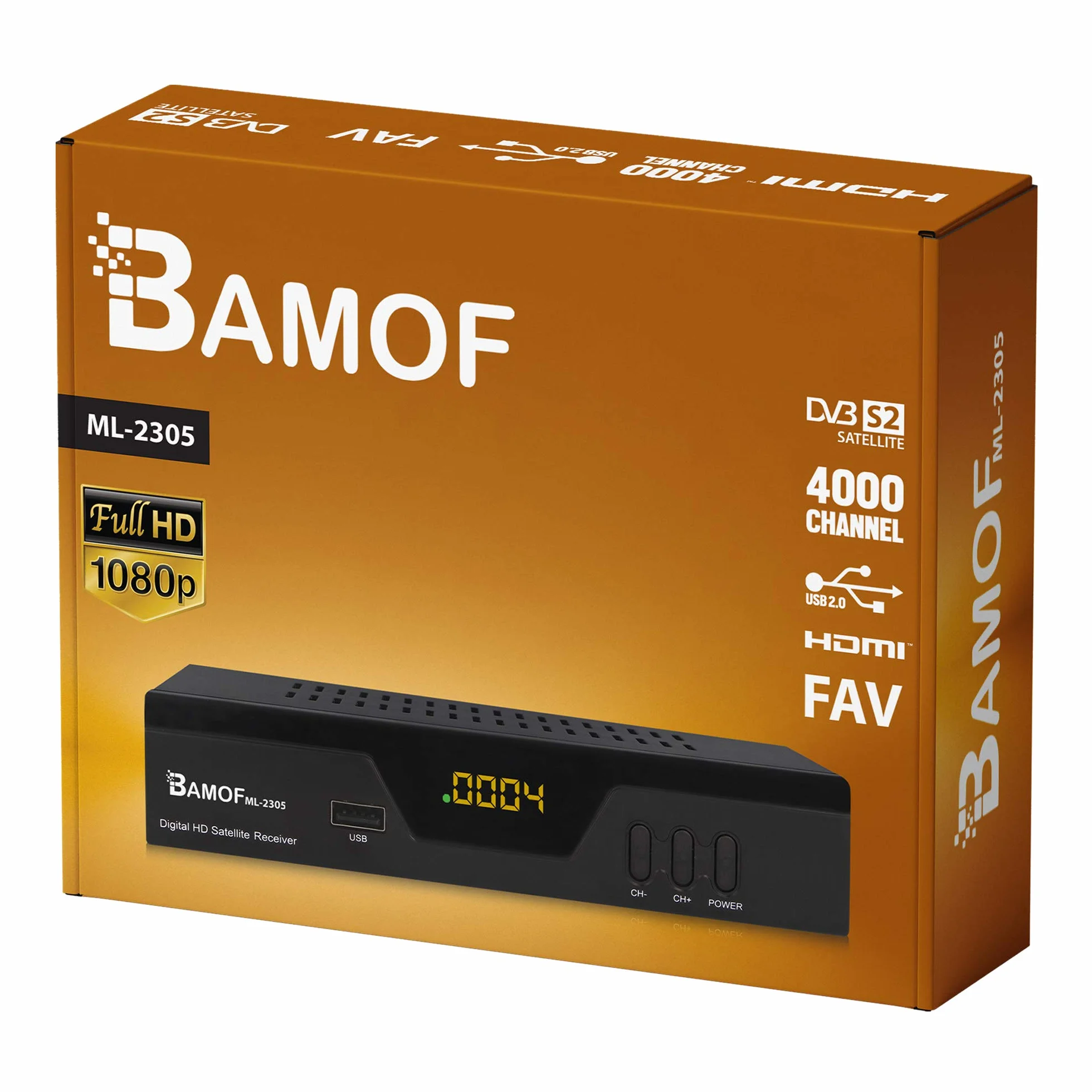 Bamof 2305 Cyfrowy odbiornik satelitarny HDTV DVB-S/S2 HDMI Full HD 1080p