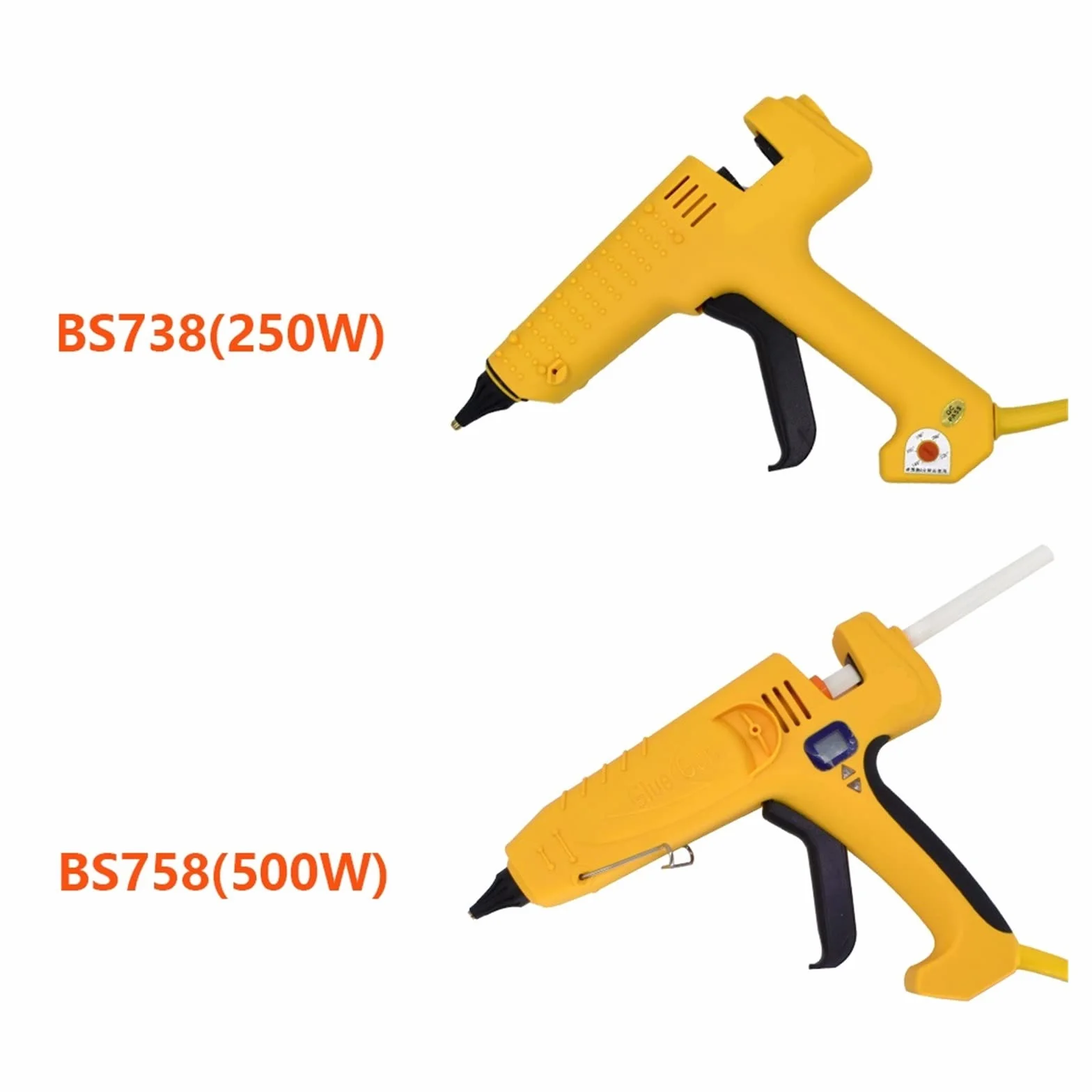 60W ~ 500W Profesjonalny Pistolet Do Klejenia Na Gorąco, Dysza Z Czystej Miedzi, Regulowana Temperatura Pistolet Do Klejenia O Dużej Mocy Użyj Kleju W Sztyfcie 11mm Szybkie Nagrzewanie(BS-778)
