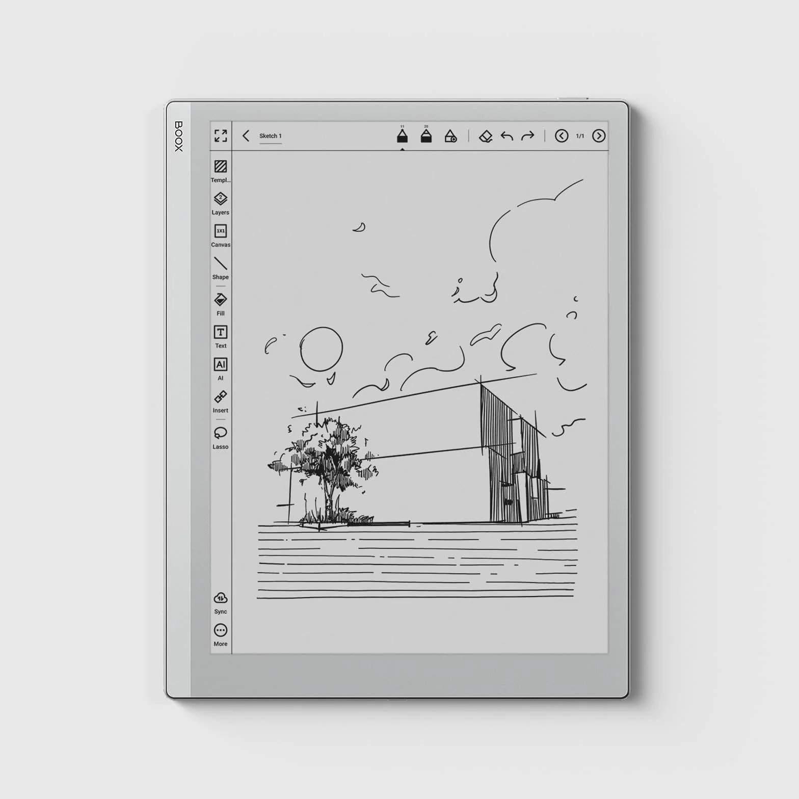 BOOX Go 10.3 ePapier Tablet 10,3” Monochromatyczny 300 ppi 64 GB Android 12 E-Ink HD WiFi BT