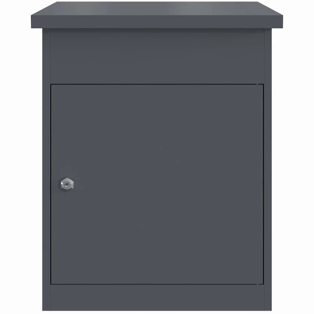 vidaXL Skrzynka na przesyłki Z blokadą Antracyt 47,5 x 38 x 59 cm Stal