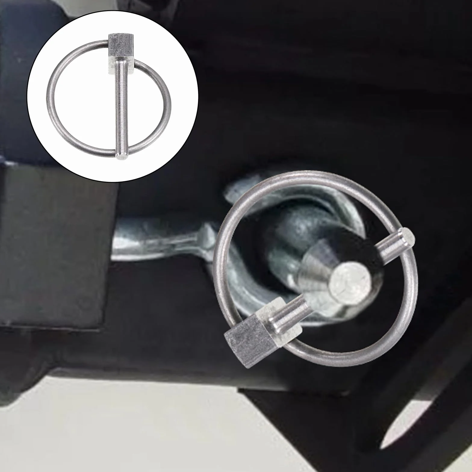 8 sztuk zawleczek 3 mm, składana zawleczka z pierścieniem zabezpieczającym wtyki zabezpieczające, zestaw kółek, zawleczka składana ze stali nierdzewnej, do łodzi, roweru, przyczepy, traktora