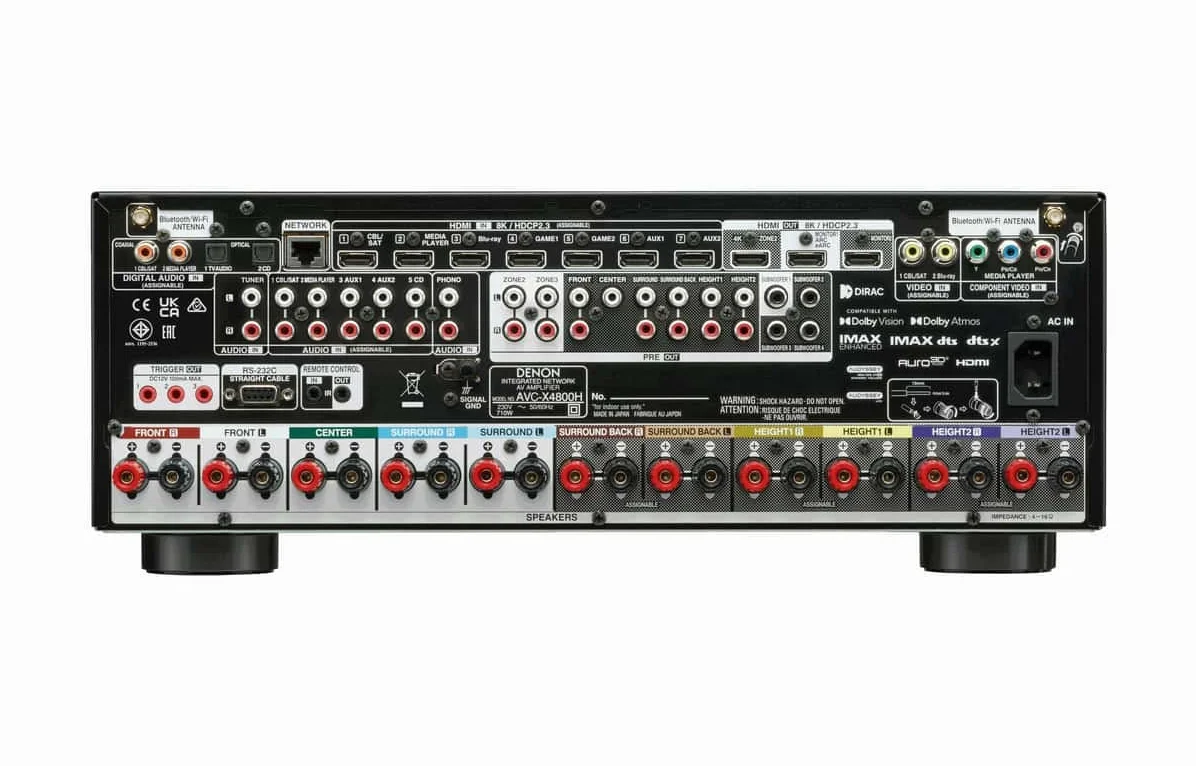 Denon AVC-X4800H Amplituner Av, Czarny, 38,9 x 43,4 x 16,7 cm