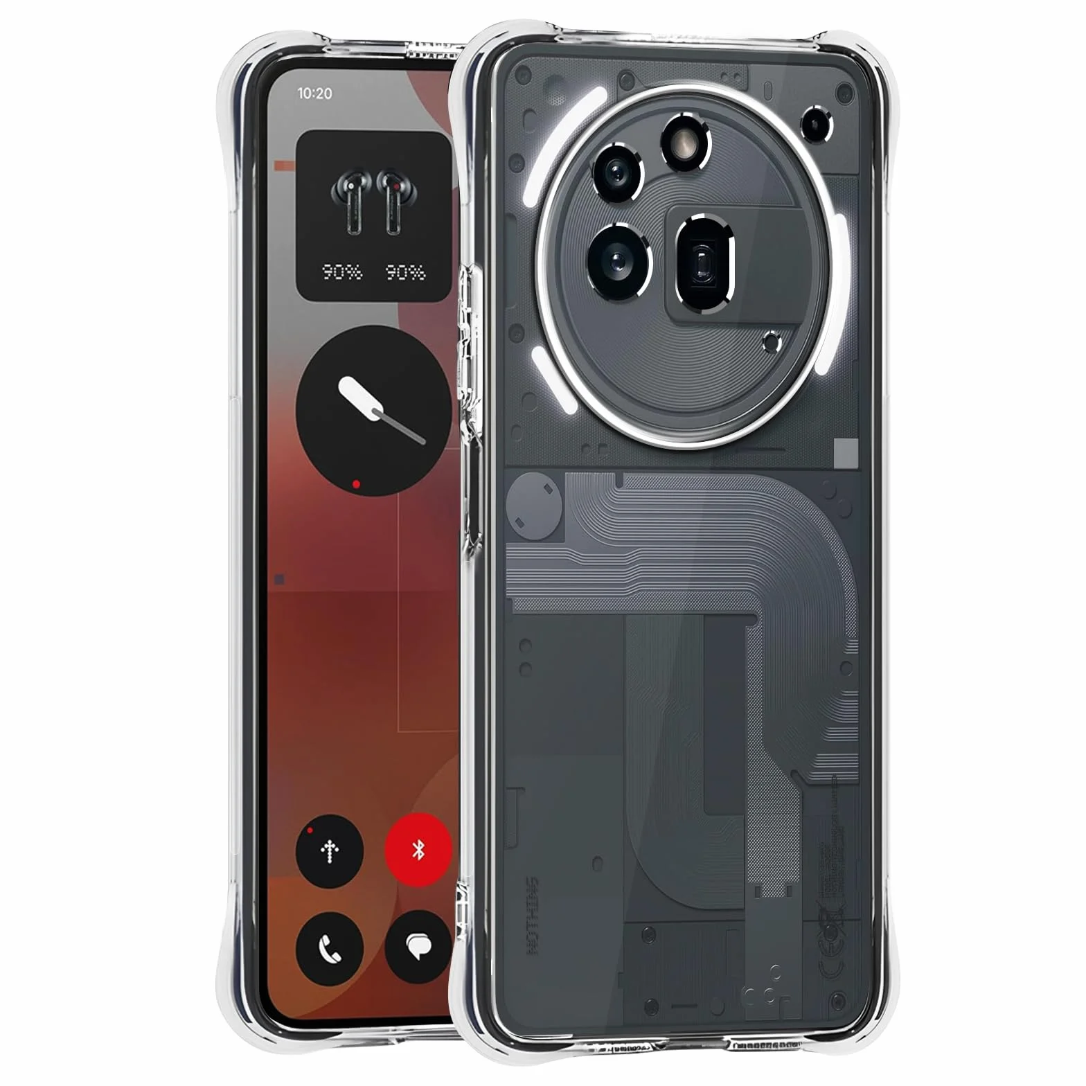 Totill etui do Nothing Phone 3a Pro, przezroczyste ochronne etui z miękkim silikonem, kompatybilne z uchwytem na telefon komórkowy