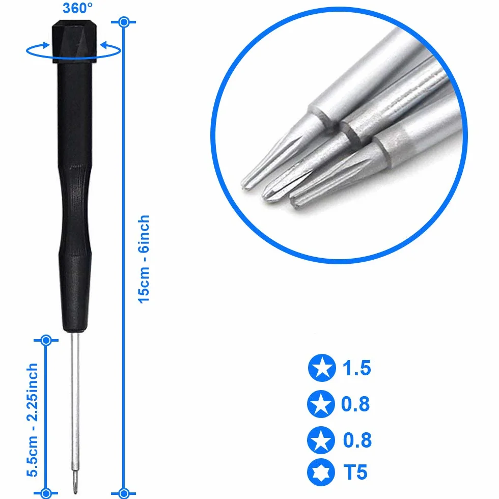 MMOBIEL śrubokręt 5 w 1 kompatybilny z iPhone MacBook Pro MacBook Air Retina