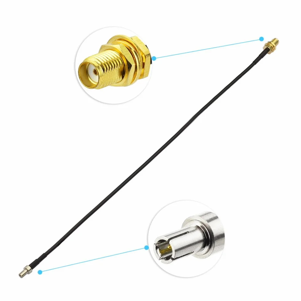 Eightwood kabel TS9-SMA 30 cm przedłużacz anteny mobilnej 4G LTE do routera Huawei
