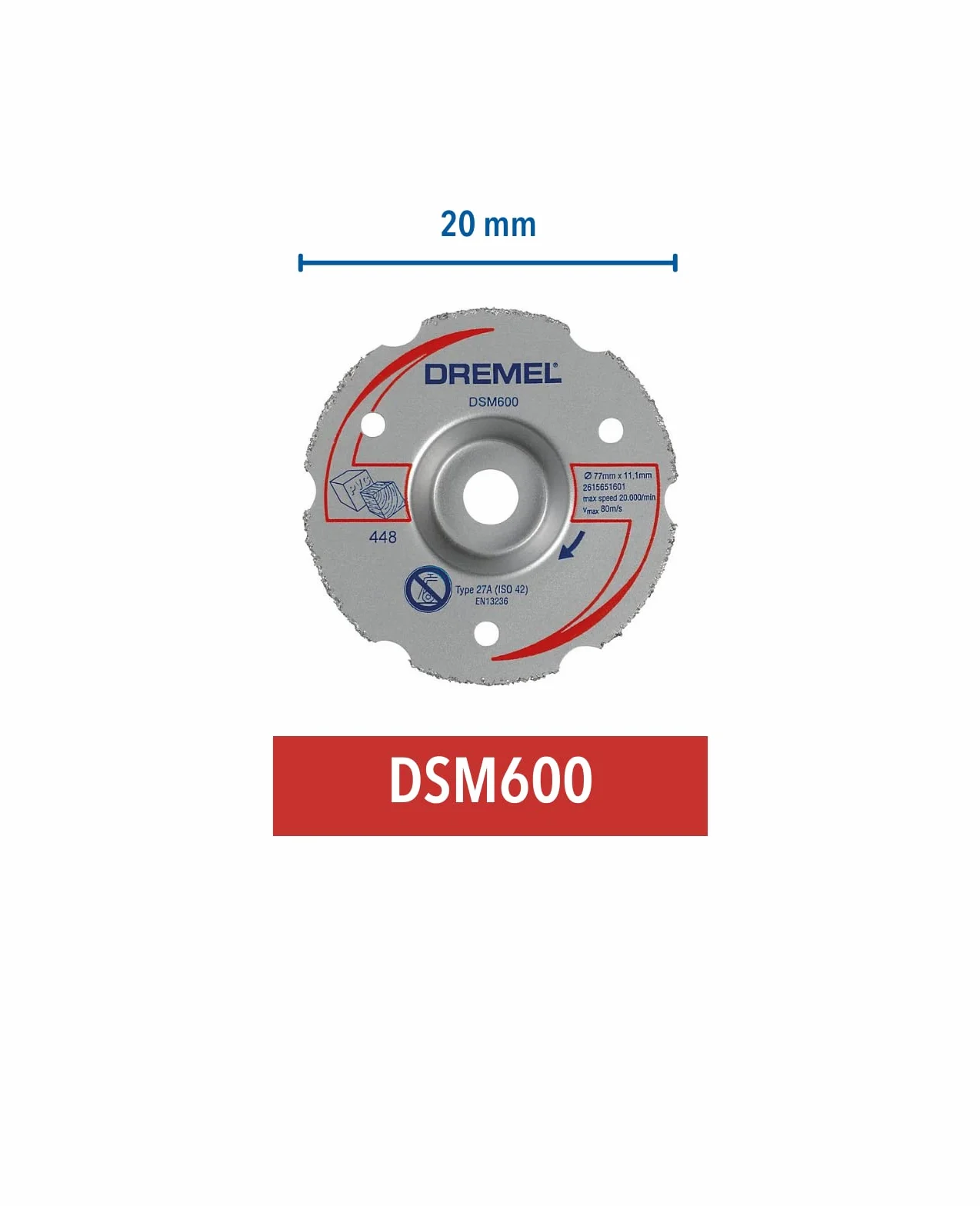 DREMEL DSM20 uniwersalna tarcza tnąca z węglika do cięcia równo (DSM600)