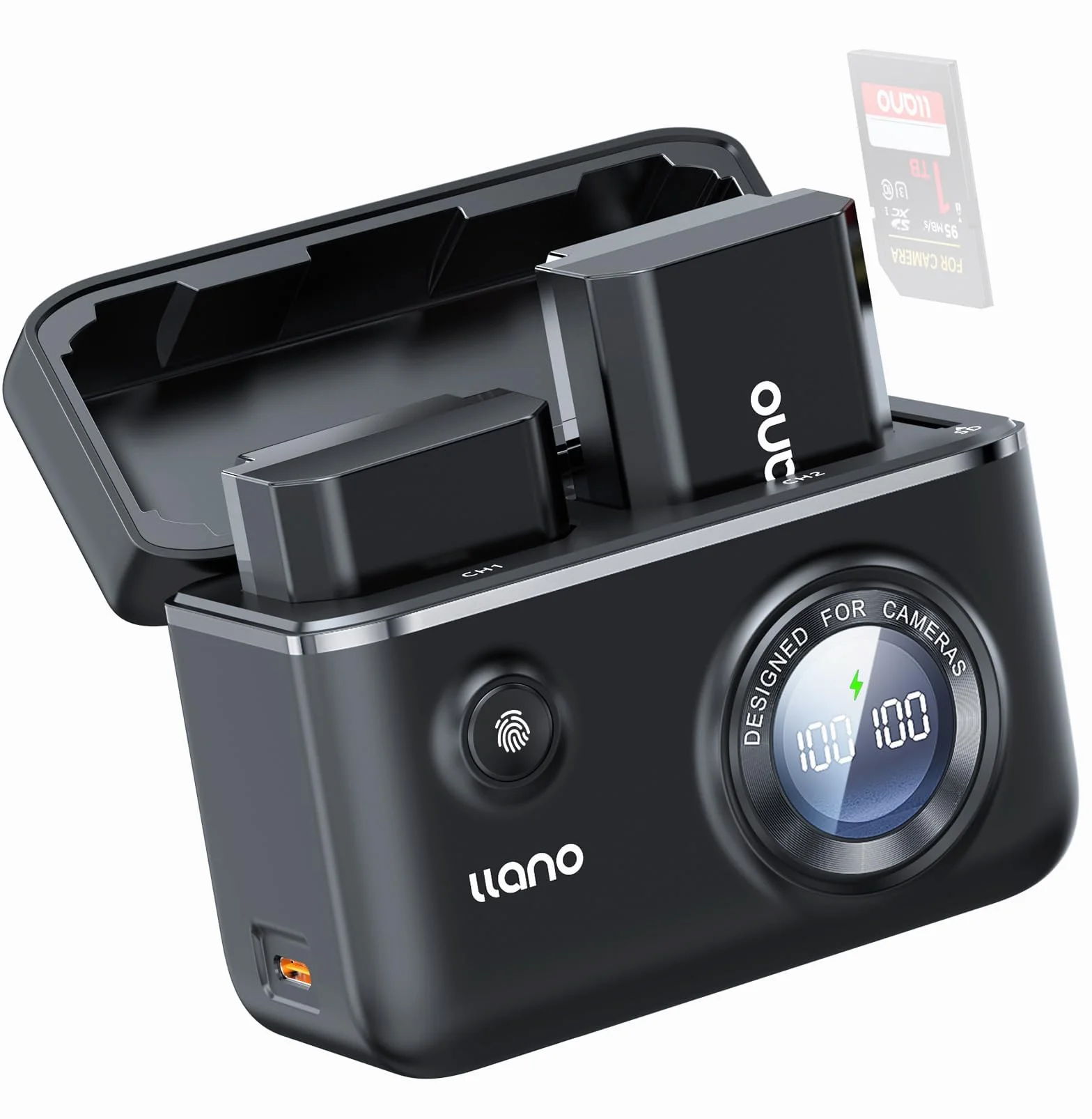 llano NP-FZ100 podwójna ładowarka szybka 18 W do Sony A7iii A7R V A6700 2 akumulatory 2400 mAh
