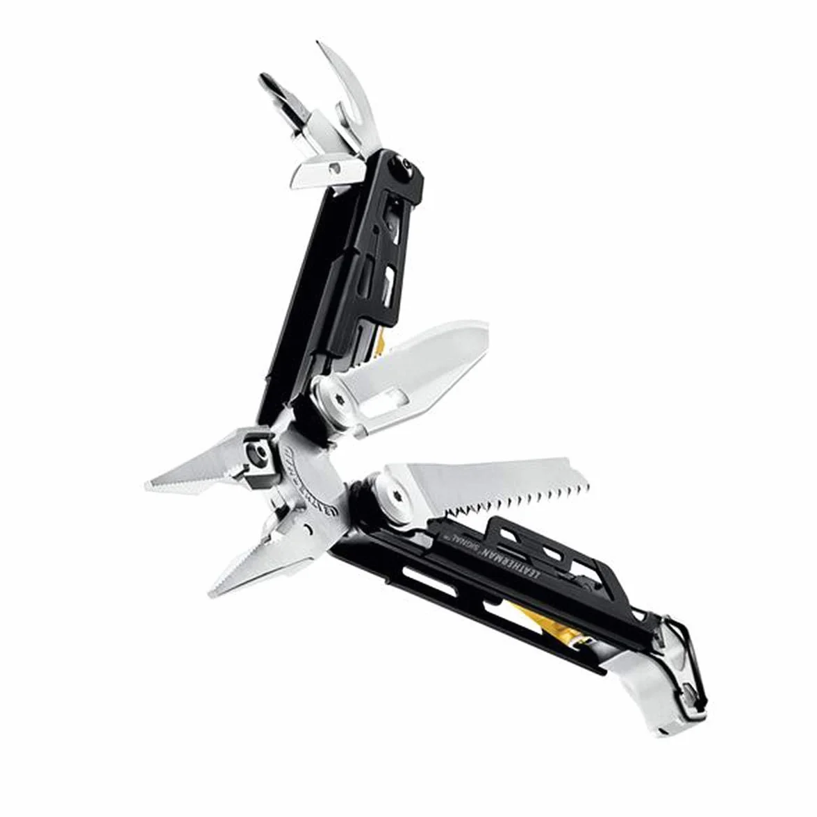 Leatherman Signal szczypce wielofunkcyjne do kieszeni 19 narzędzi Czarny - Szczypce wielofunkcyjne (Czarny, 11,4 cm, 212,6 g, 6,93 cm)