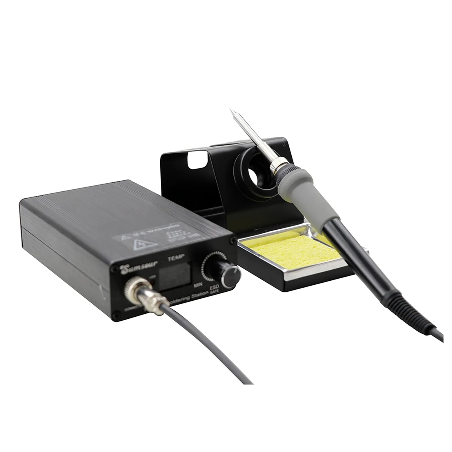 Stacja lutownicza, Lutownica elektryczna Digital Regulowana temperatura MAJSTERKOWANIE Portable T12 Requorn Revorn Stacja Lutownicza Narzędzia do naprawy spawania(T1288D)