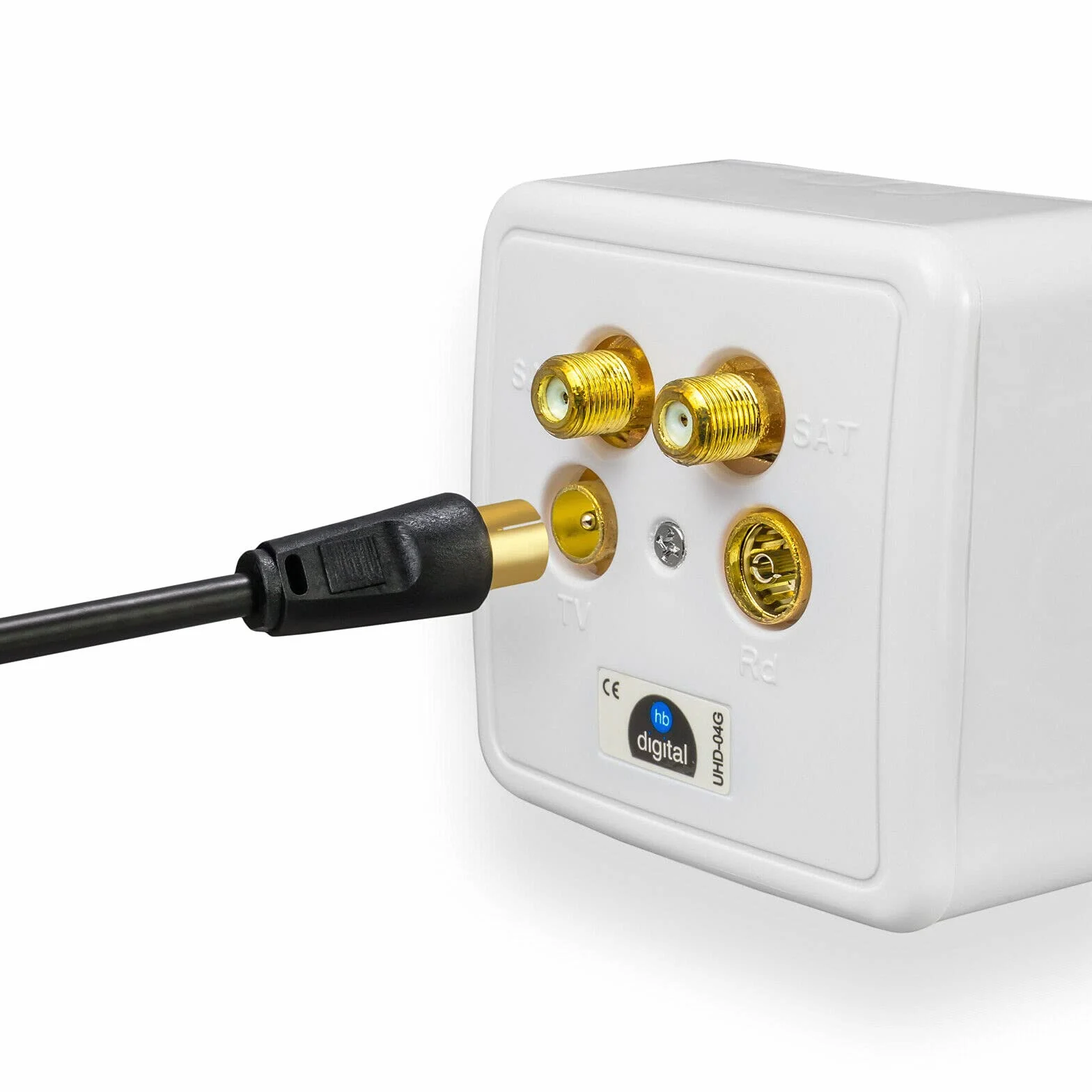 HB-DIGITAL 7,5m Kabel antenowy IEC męski do IEC żeński Kabel połączeniowy BZT-CE Ekranowany 100dB 128 oplotów koncentryczny HDTV 1080p UHD 8K 4K Pozłacany DVB-T/T2 DVB-C/C2 Radio DAB DAB+ Czarny
