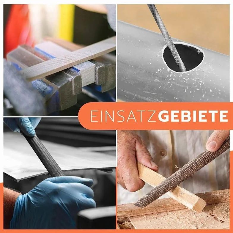 Zestaw pilników – 11 sztuk profesjonalnych pilników do drewna, metalu, plastiku, we wszystkich kształtach - warsztat i igła