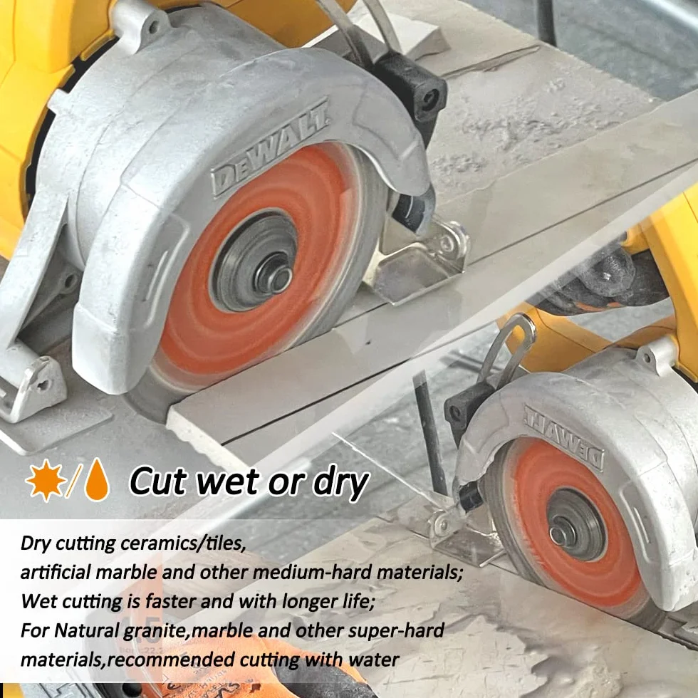 Supercienkie diamentowe ostrze do płytek z krawędzią siatkową, BGTEC 5 szt. 115 mm x trzpień 22,23 mm tarcza do cięcia na sucho lub na mokro porcelanowa ceramiczna marmurowa granit