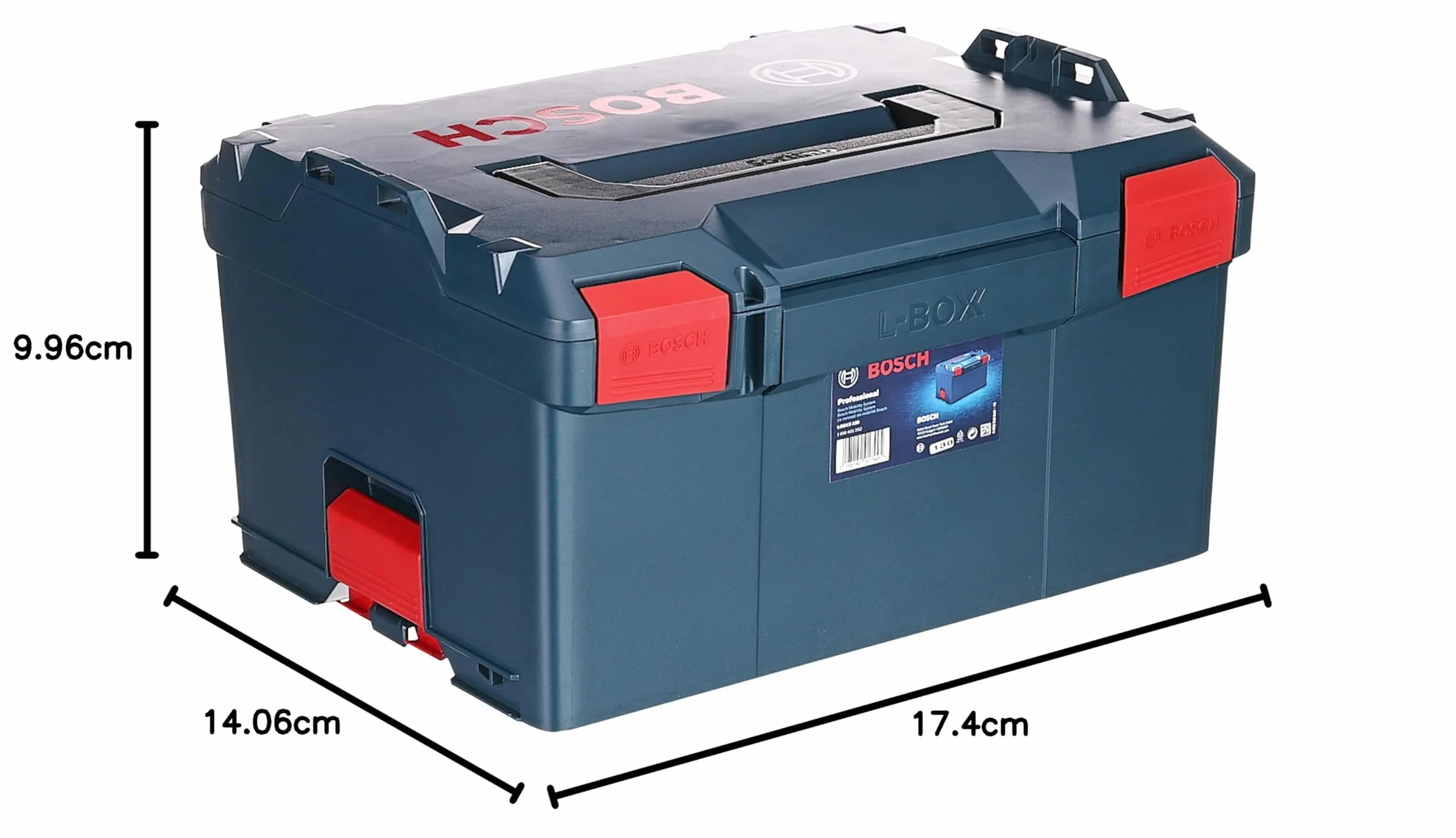 Bosch Professional: system walizek L-BOXX (pojemność: 28.4 litra, maks. obciążenie: 25 kg, waga: 2.4 kg, materiał: tworzywo sztuczne ABS, PA6)