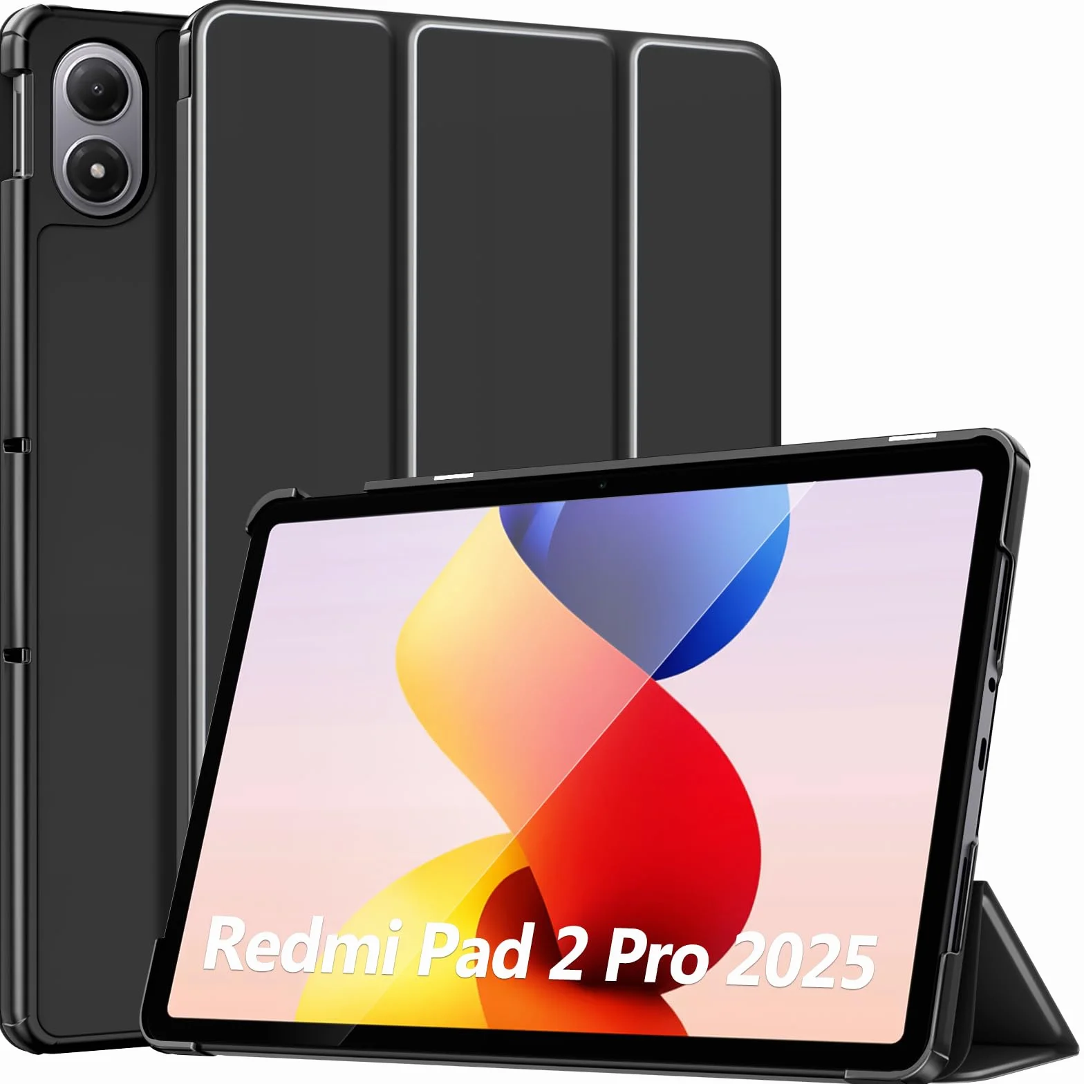 TiMOVO Etui ochronne do Xiaomi Redmi Pad 2 Pro 12,1 cala 2025, twardy tył PC, czarne